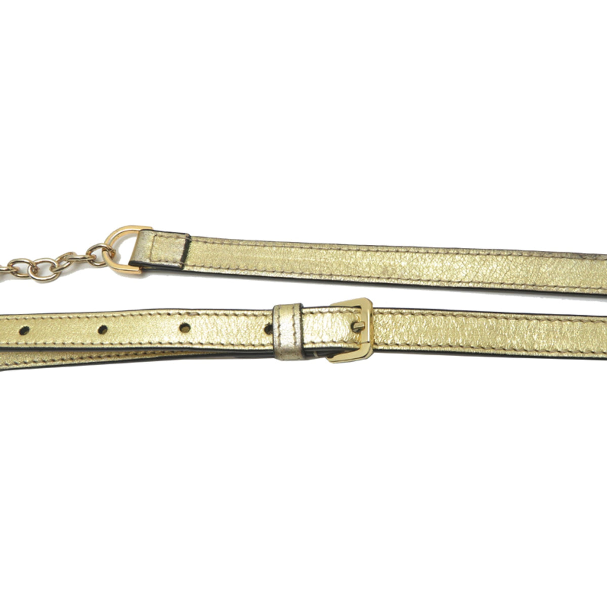 Versace Gold Leather Shoulder Bag (Pre-Owned)