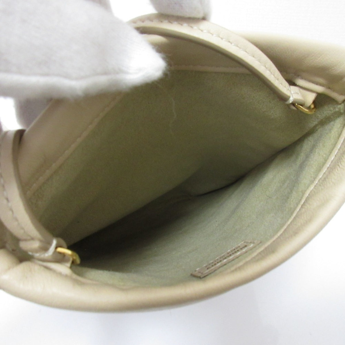 Burberry Beige Leather Pochette Pouch (Pre-Owned)