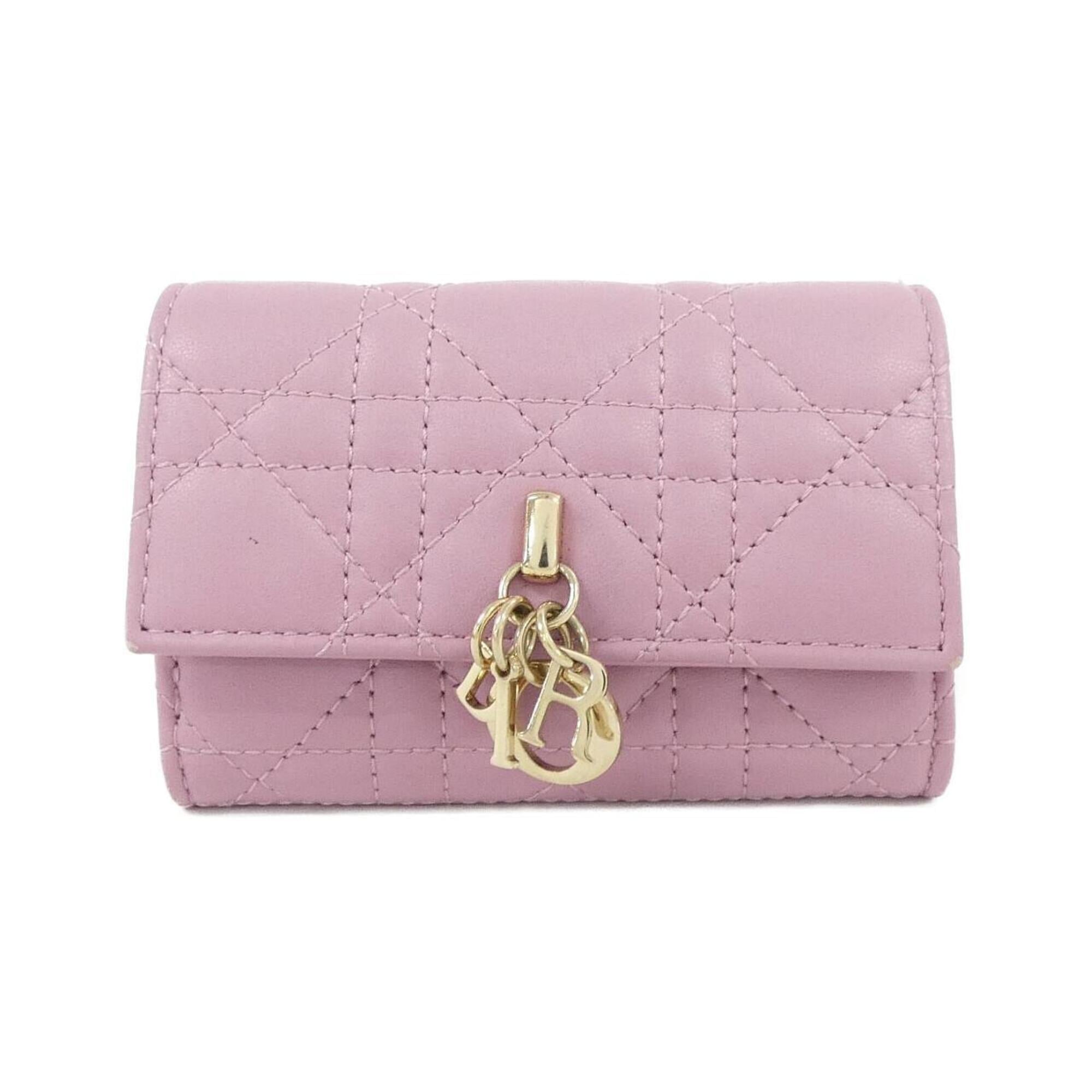 Christian Dior Pink Leather Wallet (Bi-Fold) (Pre-Owned)