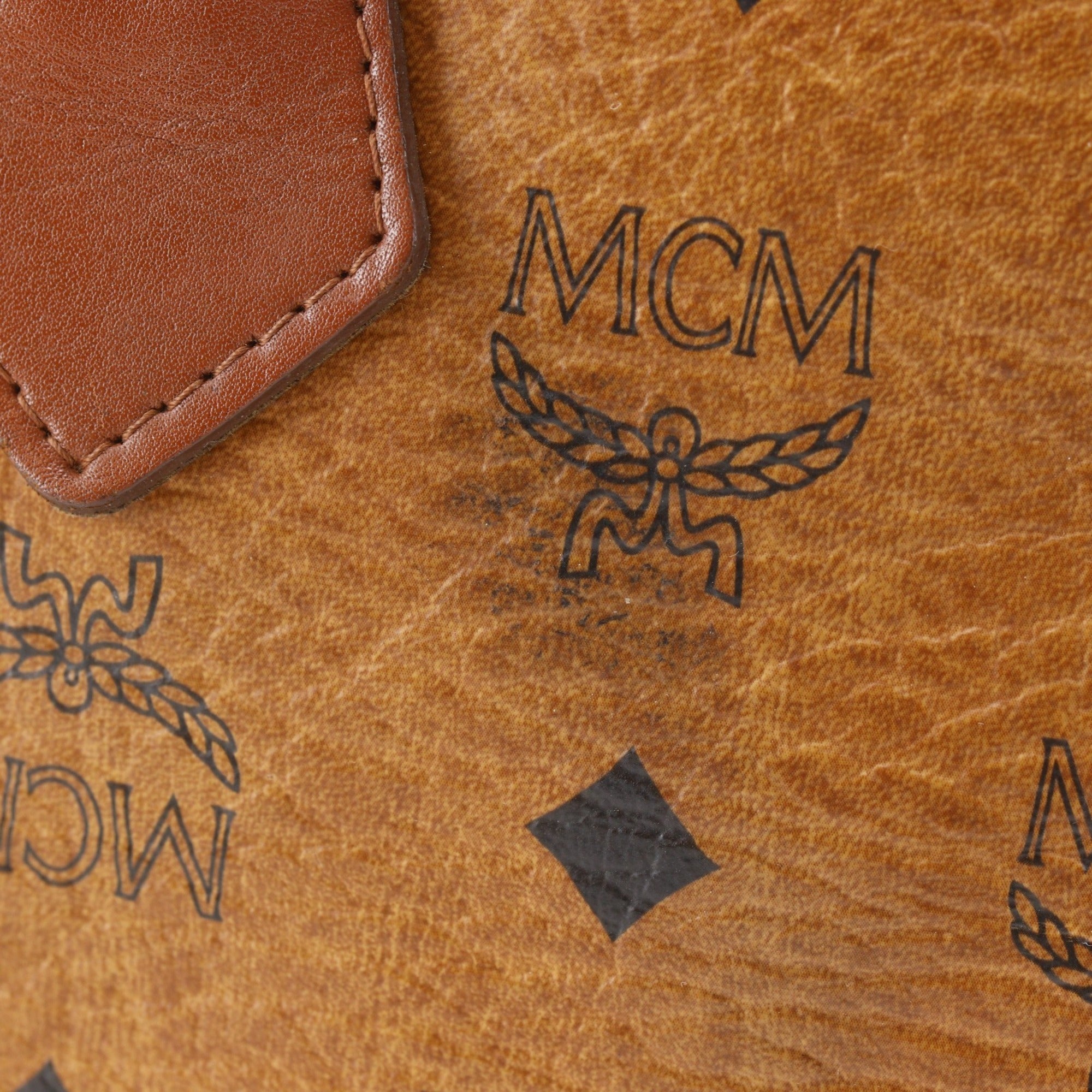 Mcm Brown Pvc Boston Bag Handbag (Pre-Owned)