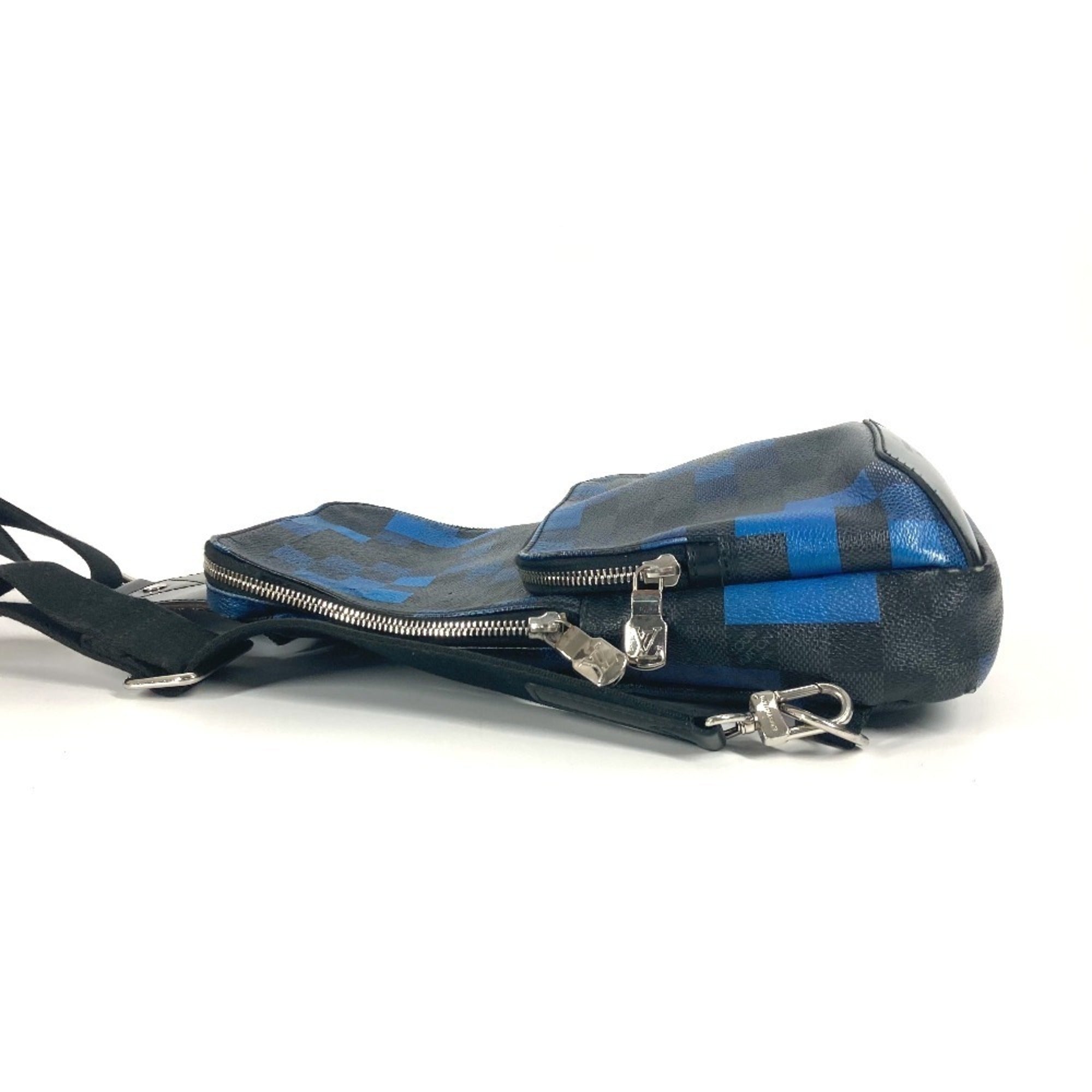 Louis Vuitton Damier Graphite Black Blue Damier Graphite Shoulder Bag Sling Bag (Pre-Owned)