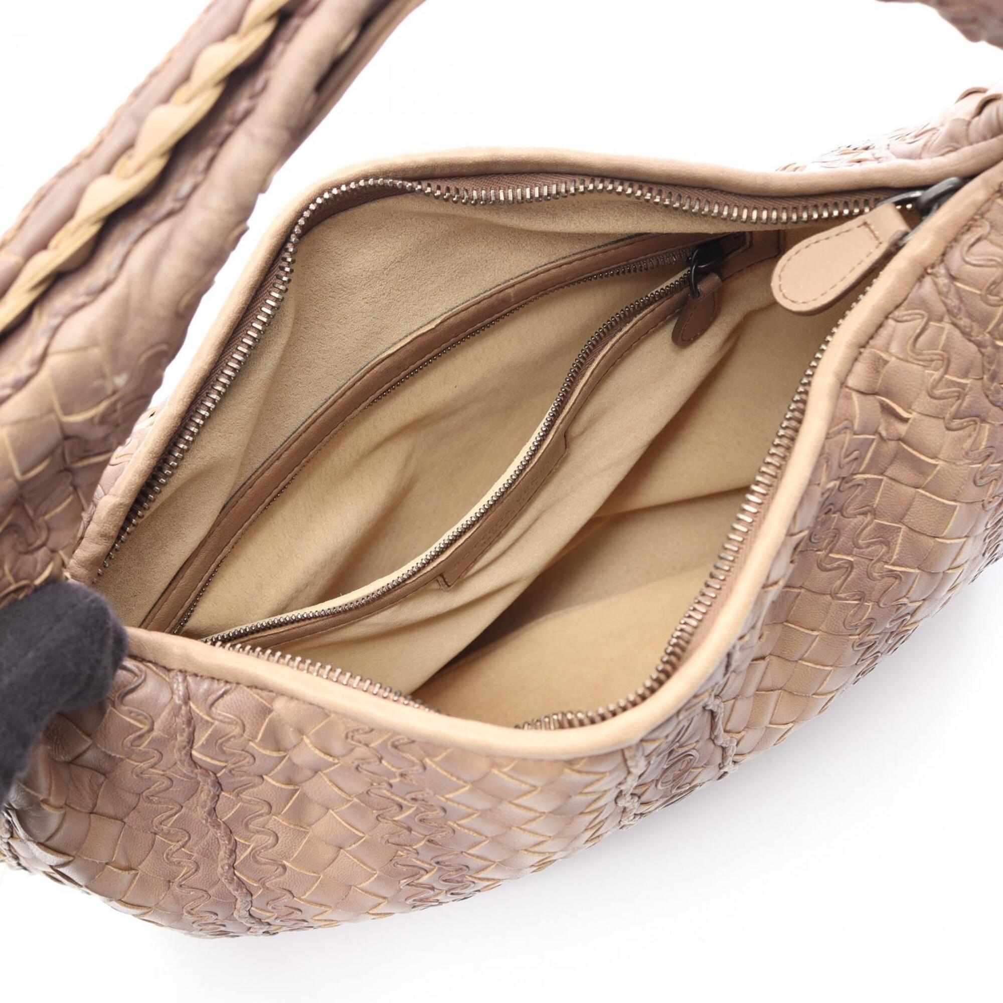 Bottega Veneta Brown Leather Handbag Shoulder Bag (Pre-Owned)