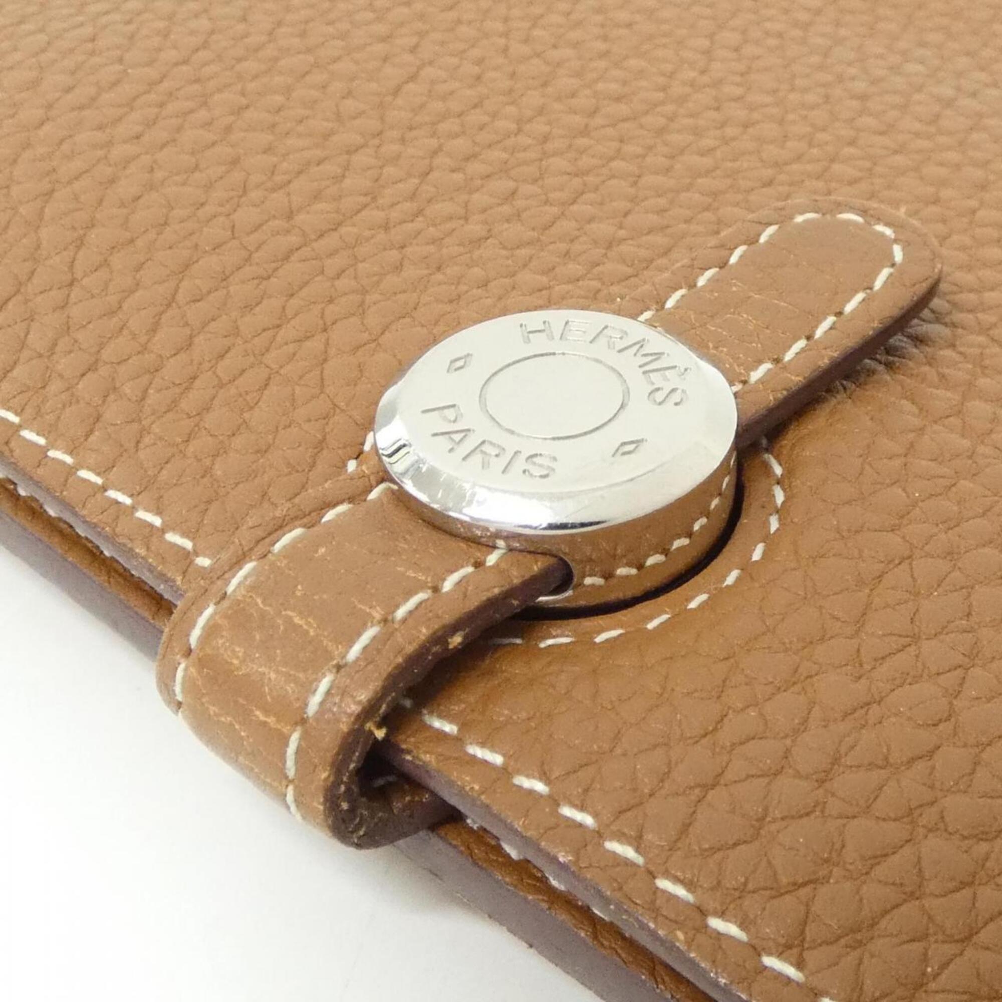 Hermes Togo Leather Long Wallet (Bi-Fold) (Pre-Owned)