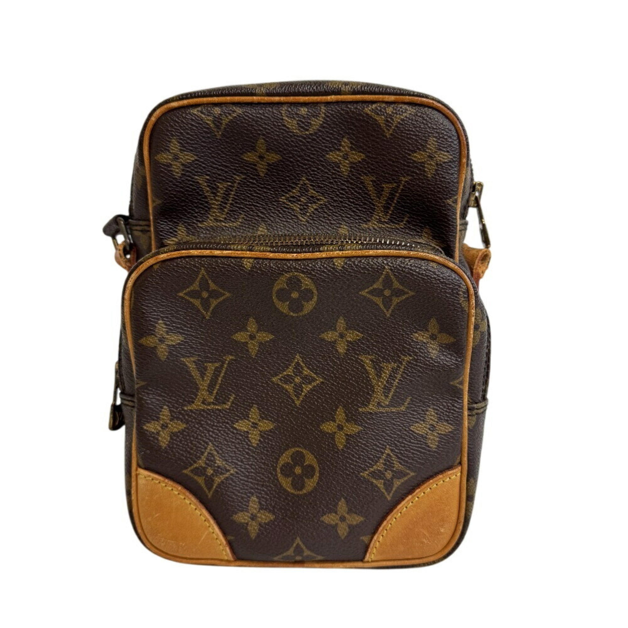 Louis Vuitton Monogram Brown Leather Shoulder Bag (Pre-Owned)