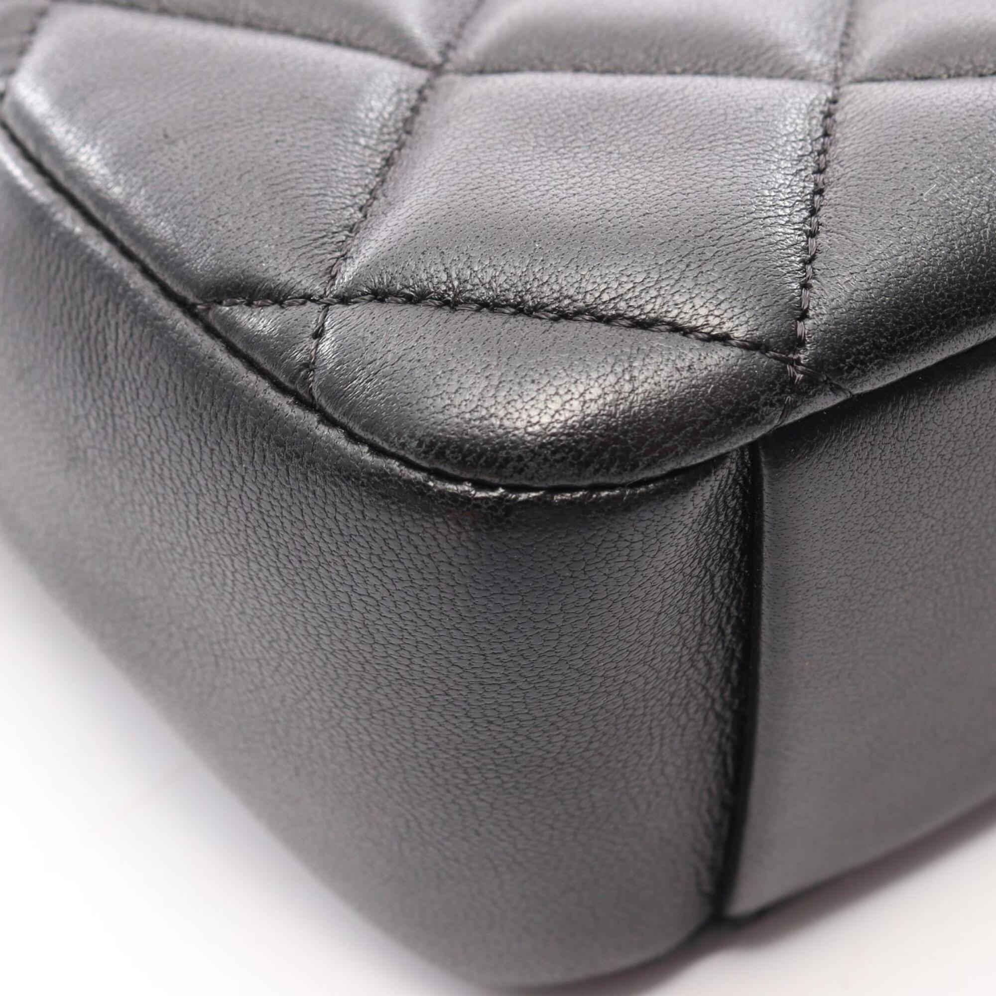 Chanel Black Leather Handbag Shoulder Bag (Pre-Owned)