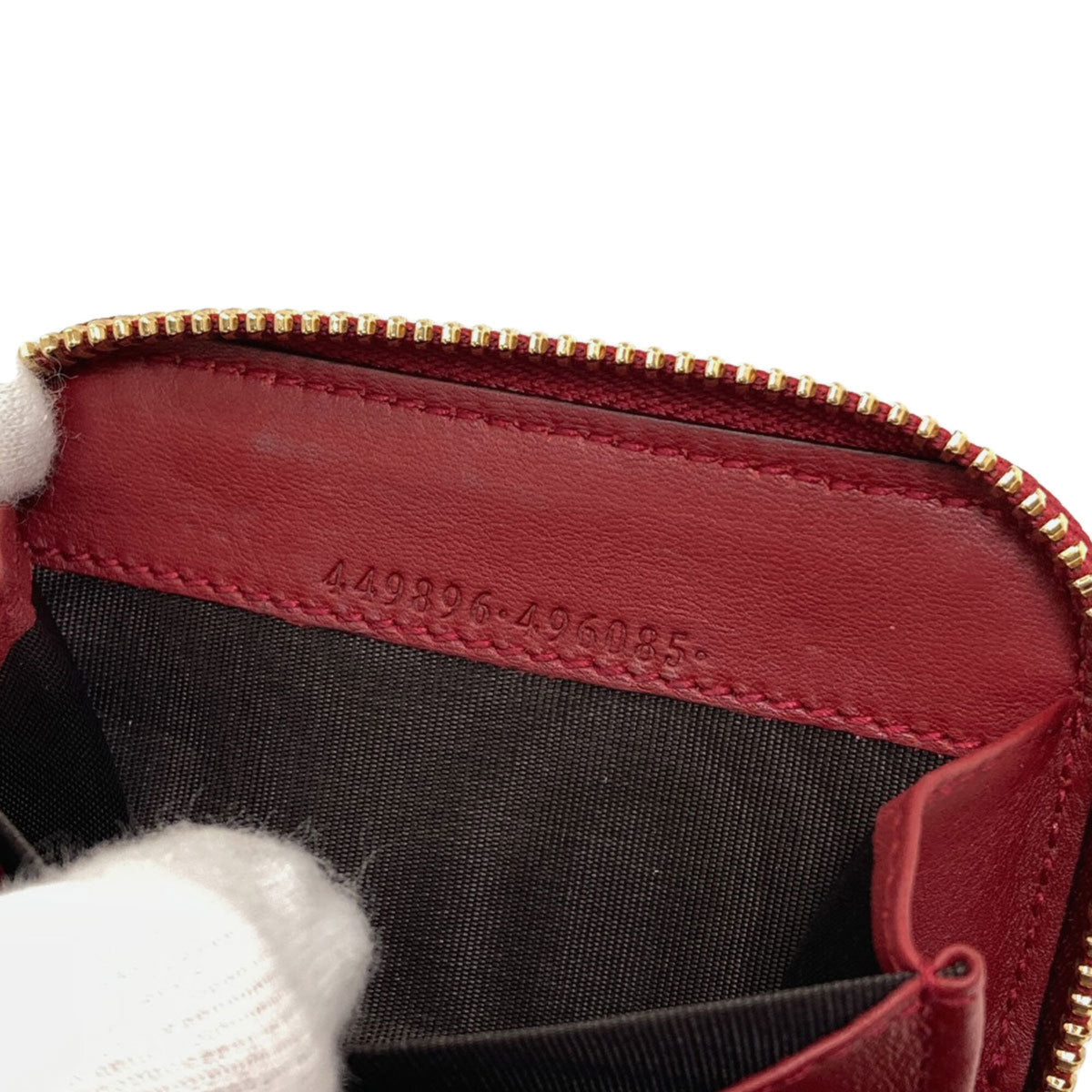 Gucci Red Color Leather Coin Purse/Coin Case (Pre-Owned)