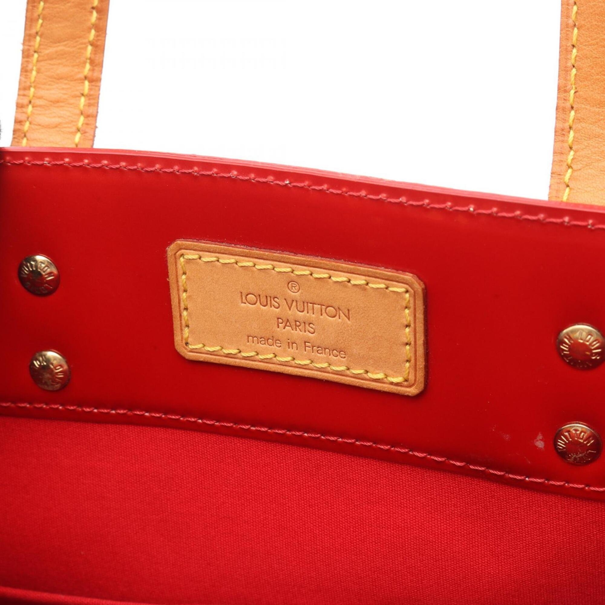 Louis Vuitton Red Color Rouge Vernis Leather Handbag Tote Bag (Pre-Owned)