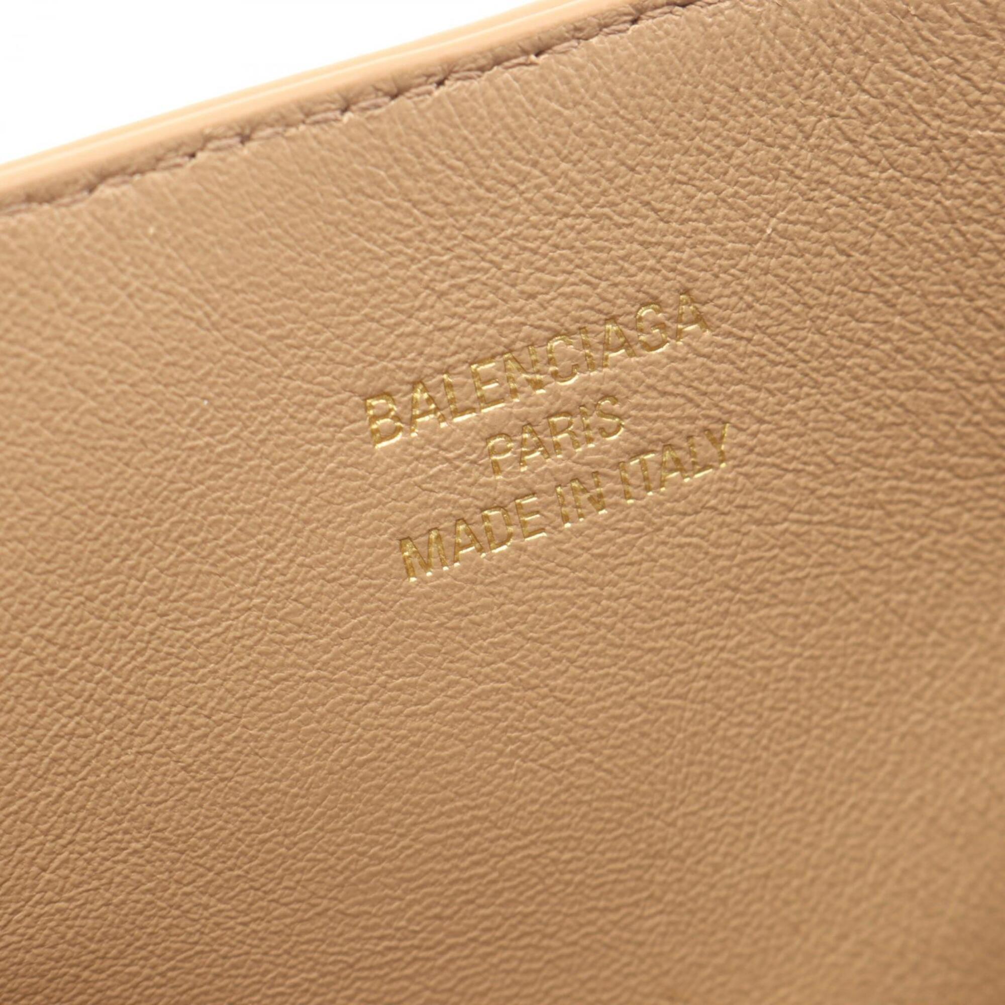 Balenciaga Beige Leather Handbag Tote Bag (Pre-Owned)
