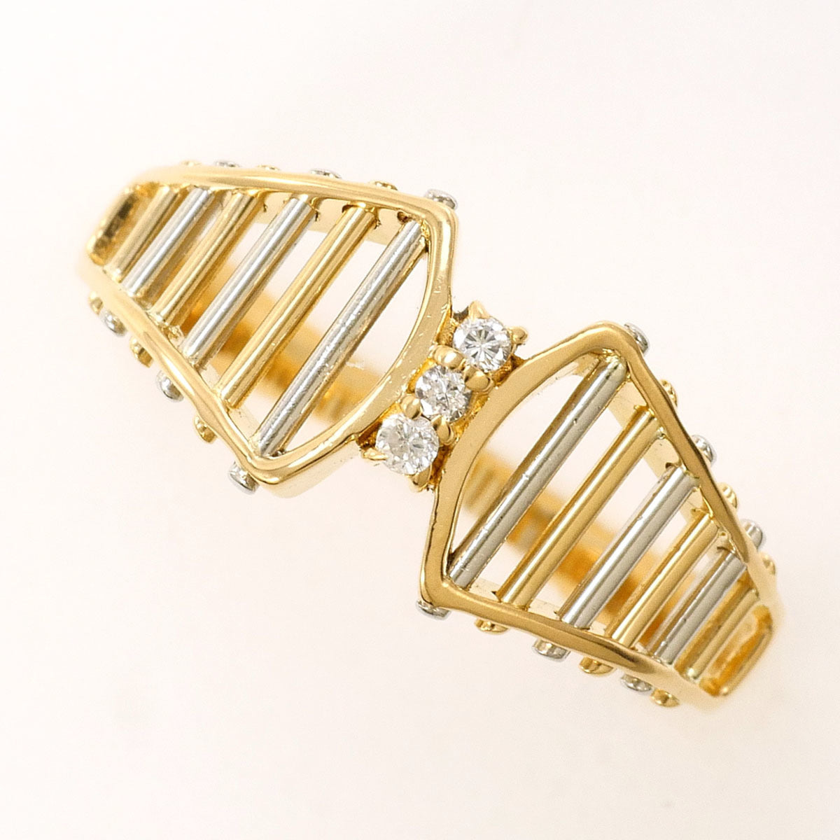 Unbranded Platinum Yellow Gold Yellow Gold (18K) Platinum 900 Band Ring (Pre-Owned)