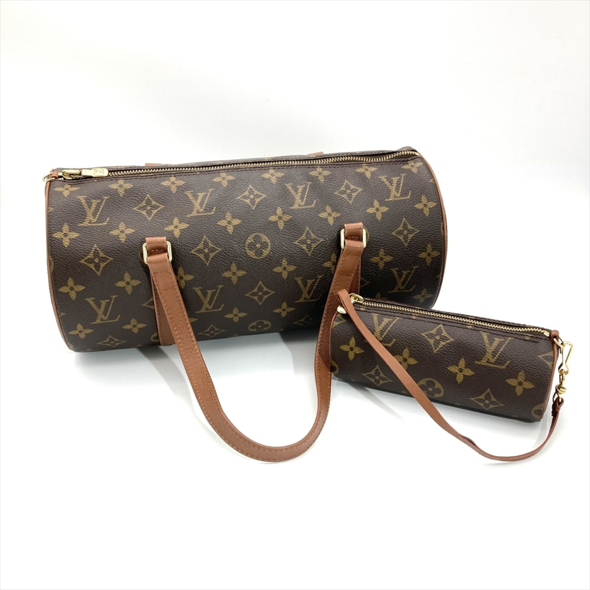 Louis Vuitton Brown Monogram Canvas Handbag Pouch (Pre-Owned)