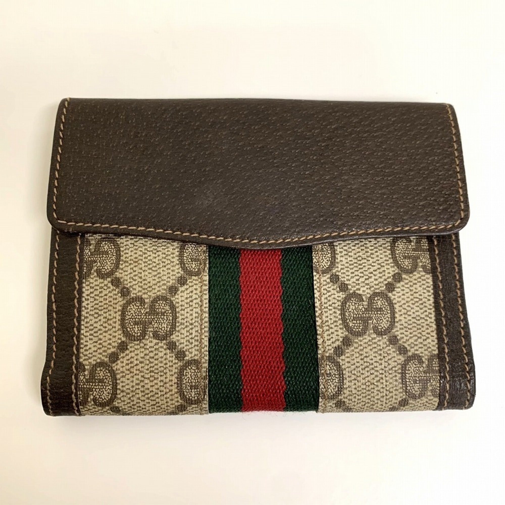 Gucci Brown Gg Supreme Leather Wallet (Bi-Fold) (Pre-Owned)