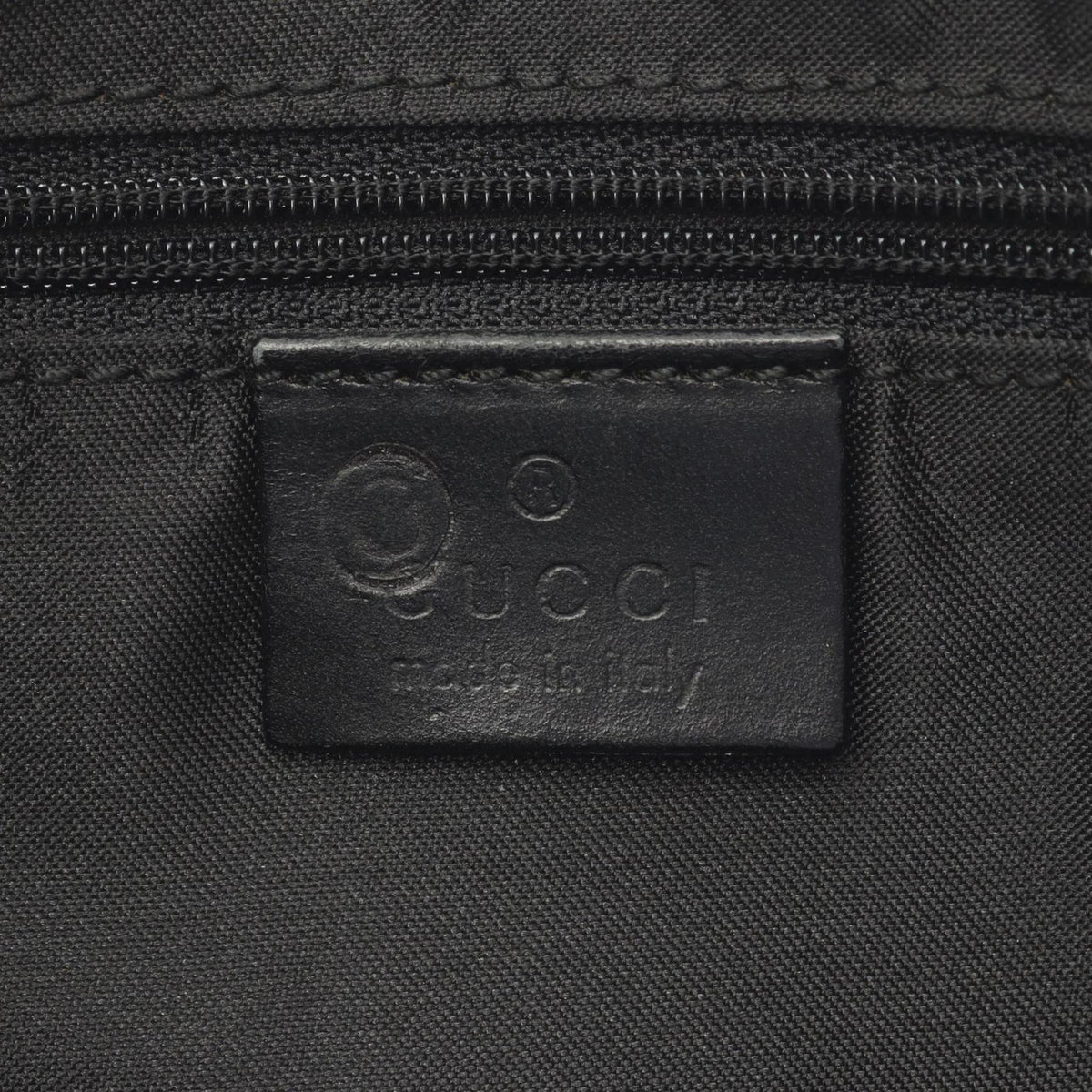 Gucci Black Canvas Leather Handbag Shoulder Bag (Pre-Owned)