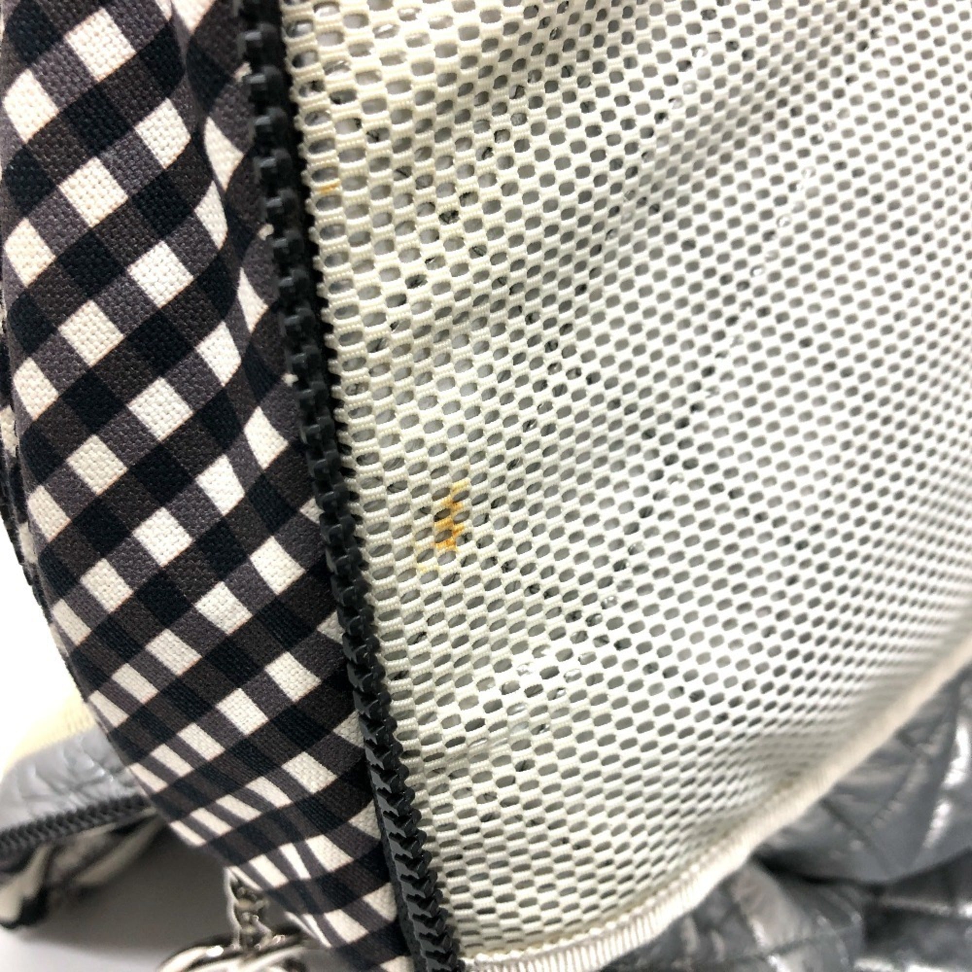 Chanel Black White Canvas Shoulder Bag (Pre-Owned)