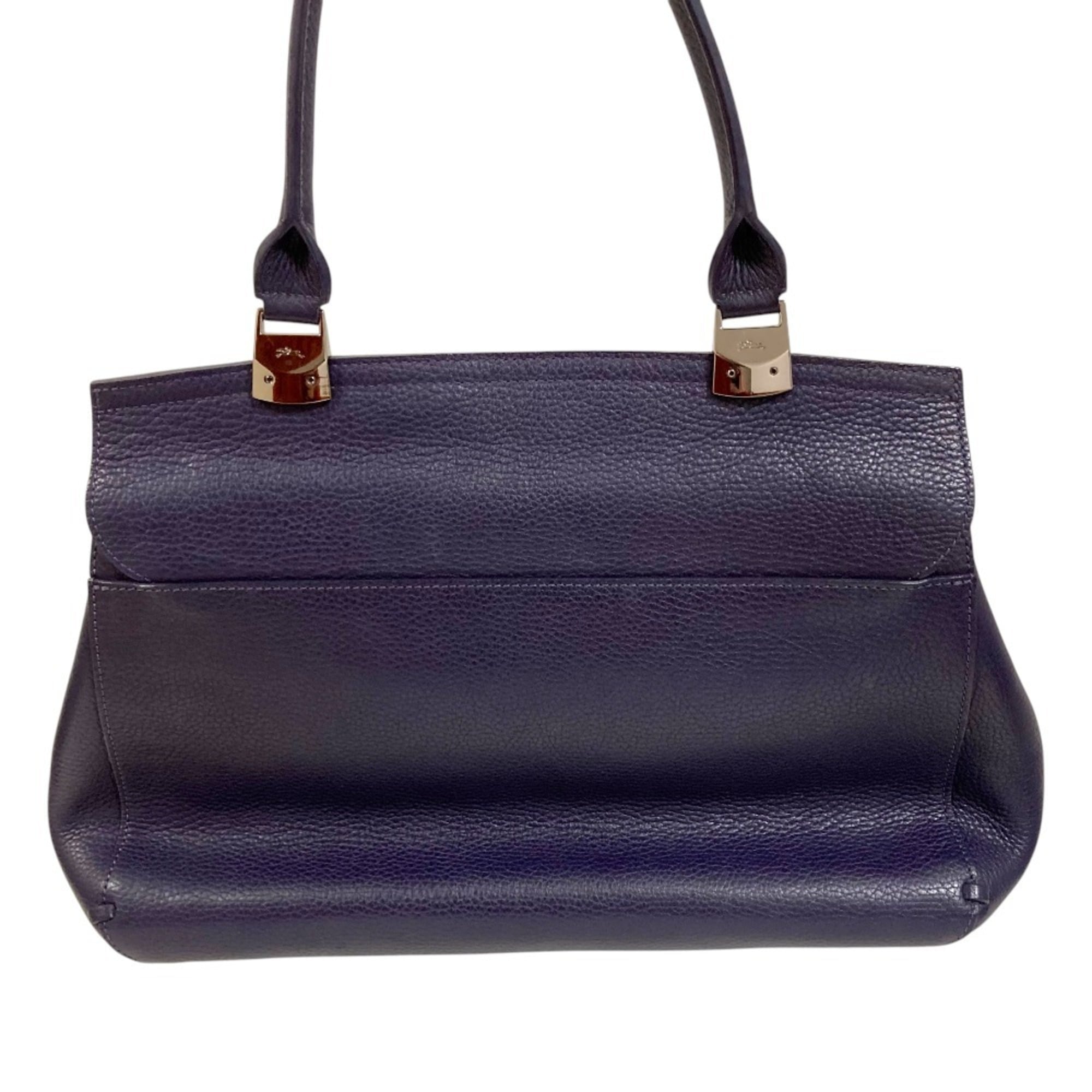 Longchamp Purple Handbag Tote Bag (Pre-Owned)