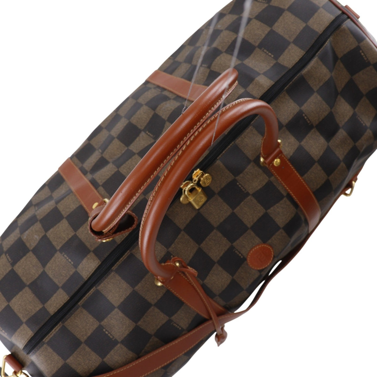 Fendi Brown Pvc Boston Bag (Pre-Owned)