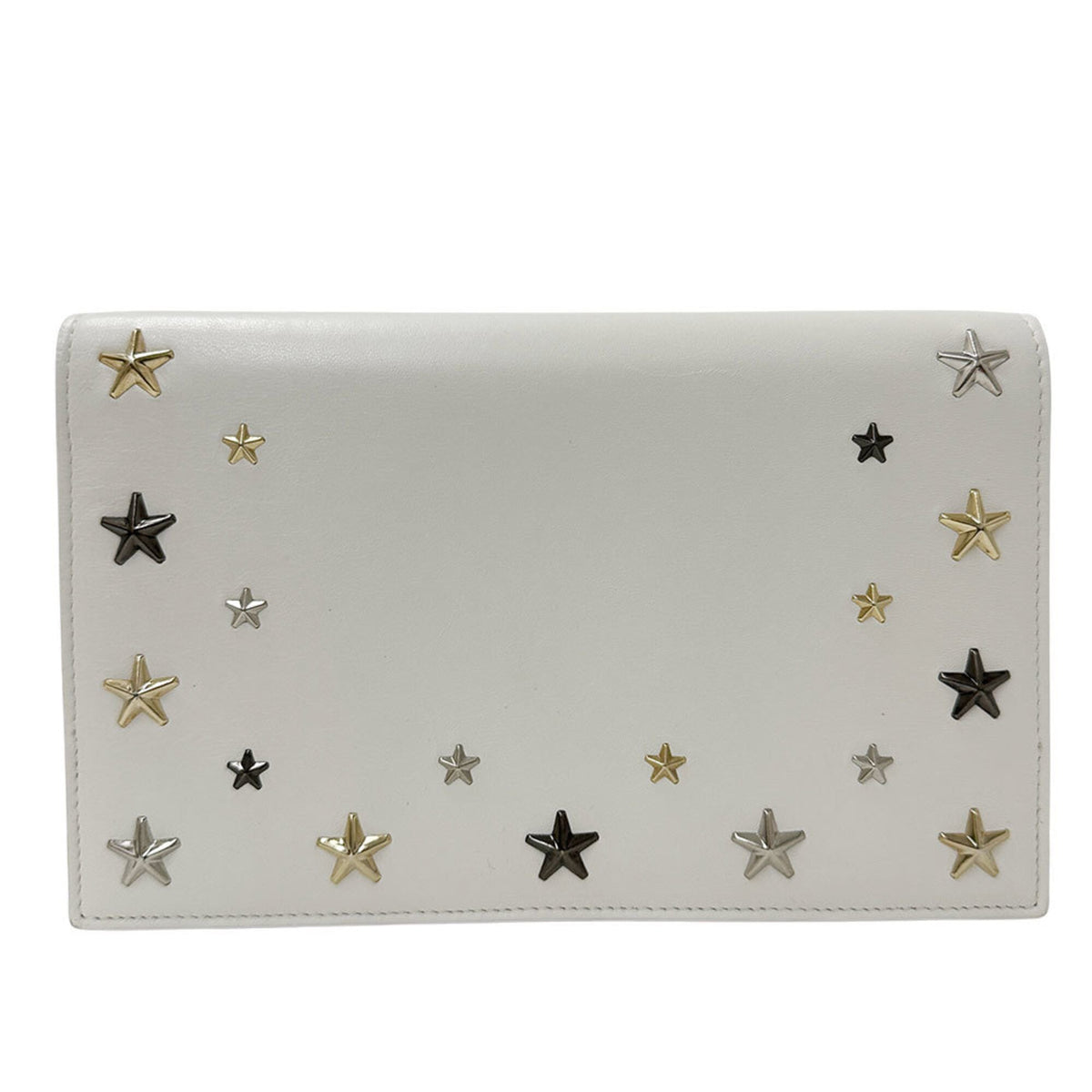 Jimmy Choo White Leather Handbag Shoulder Bag (Pre-Owned)