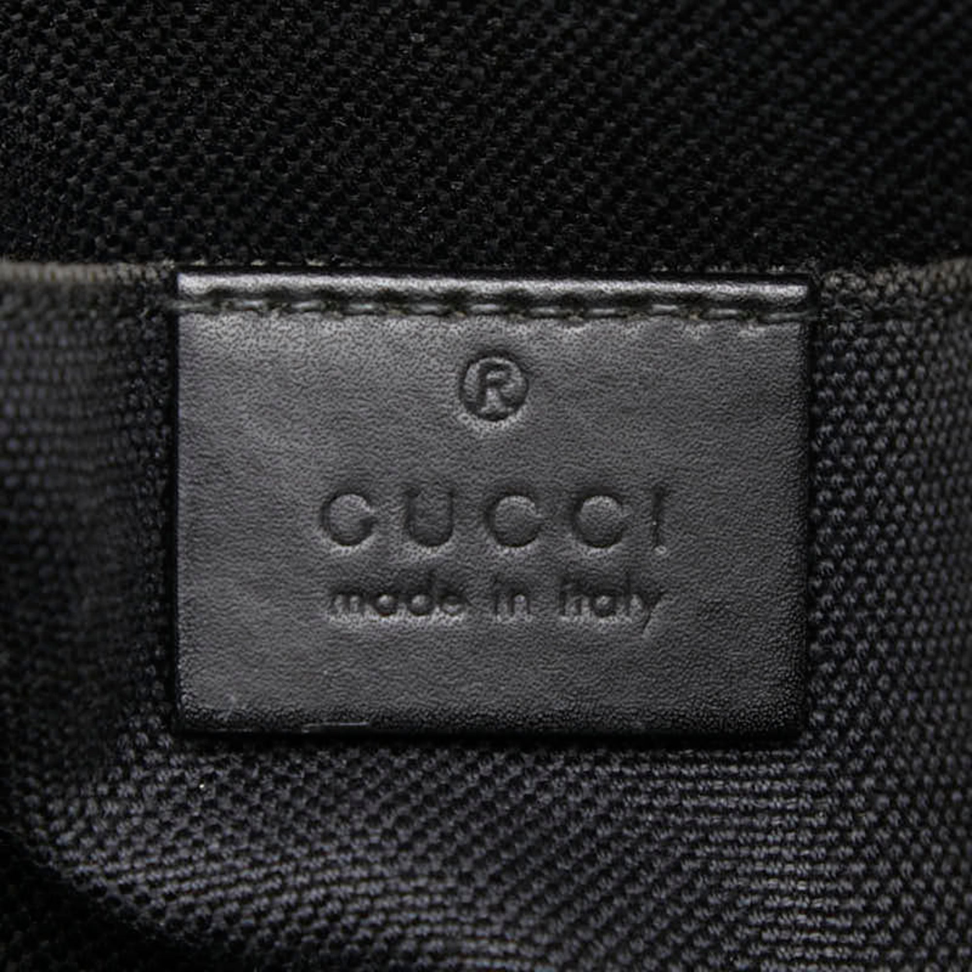 Gucci Sherry Line Black Pvc Leather Shoulder Bag (Pre-Owned)