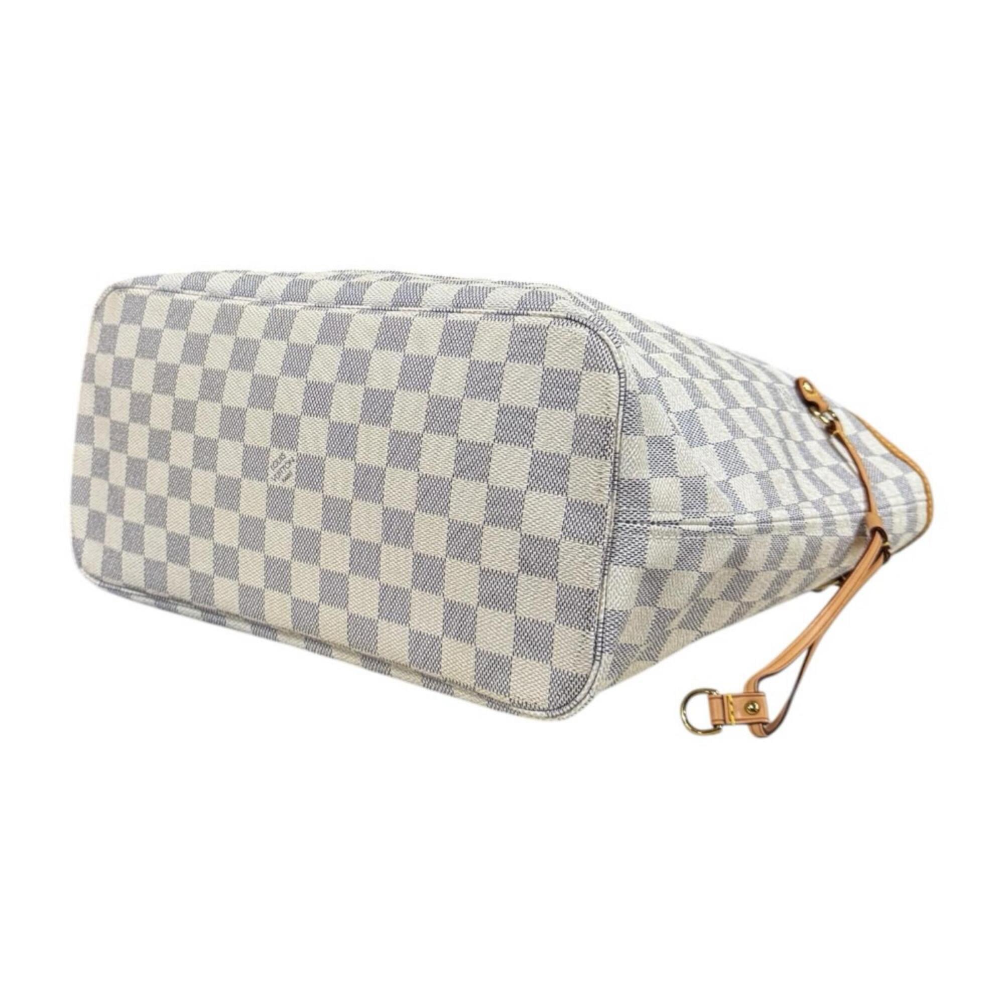 Louis Vuitton White Damier Azur Pouch Tote Bag (Pre-Owned)