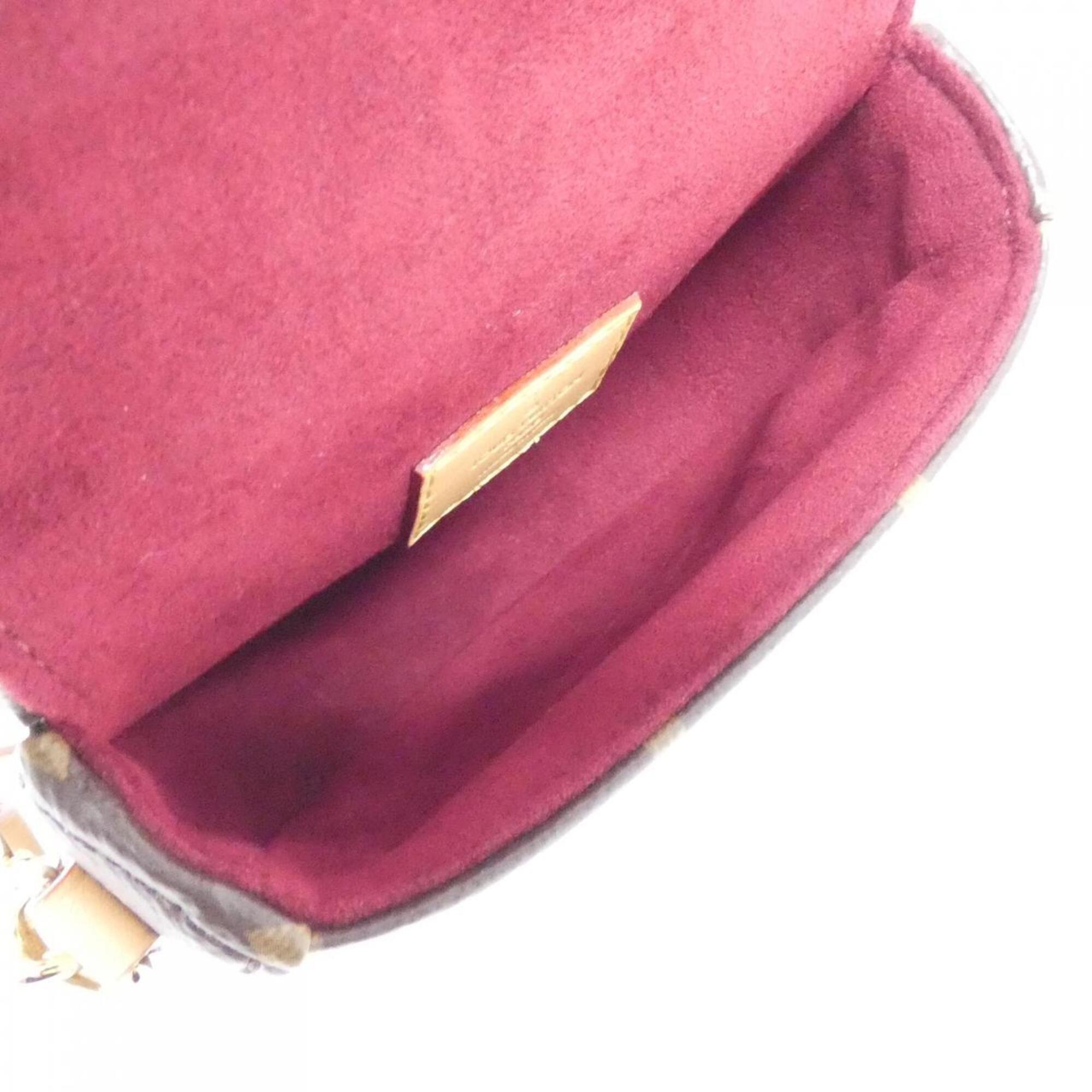 Louis Vuitton Marron Coated Canvas Shoulder Bag (Pre-Owned)
