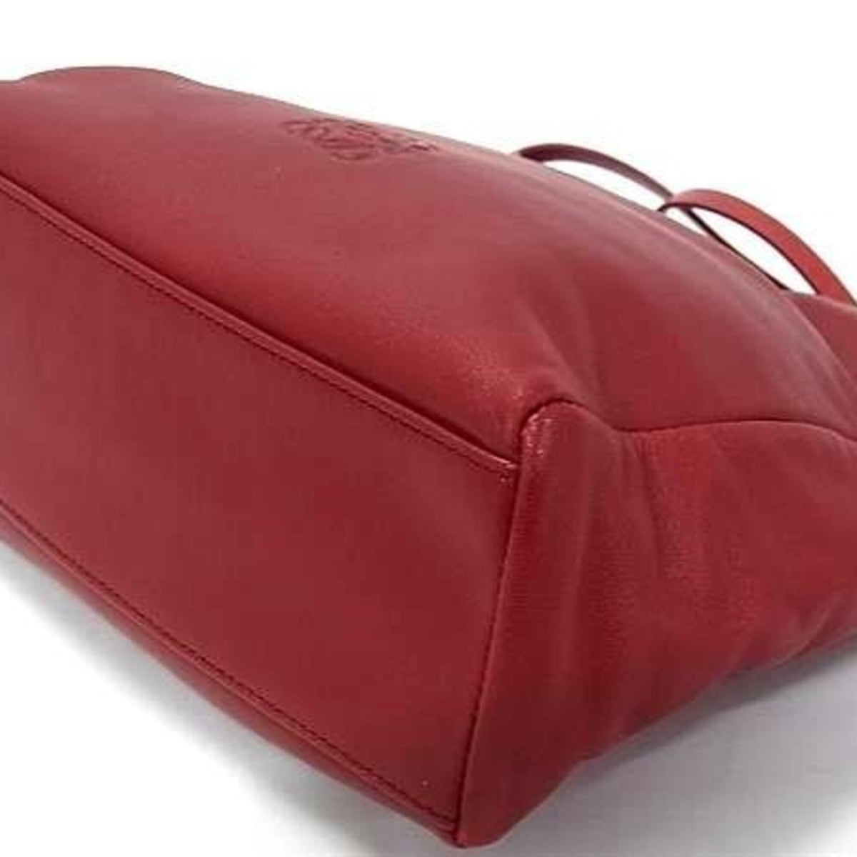 Loewe Red Color Nappa Leather Leather Handbag Tote Bag (Pre-Owned)