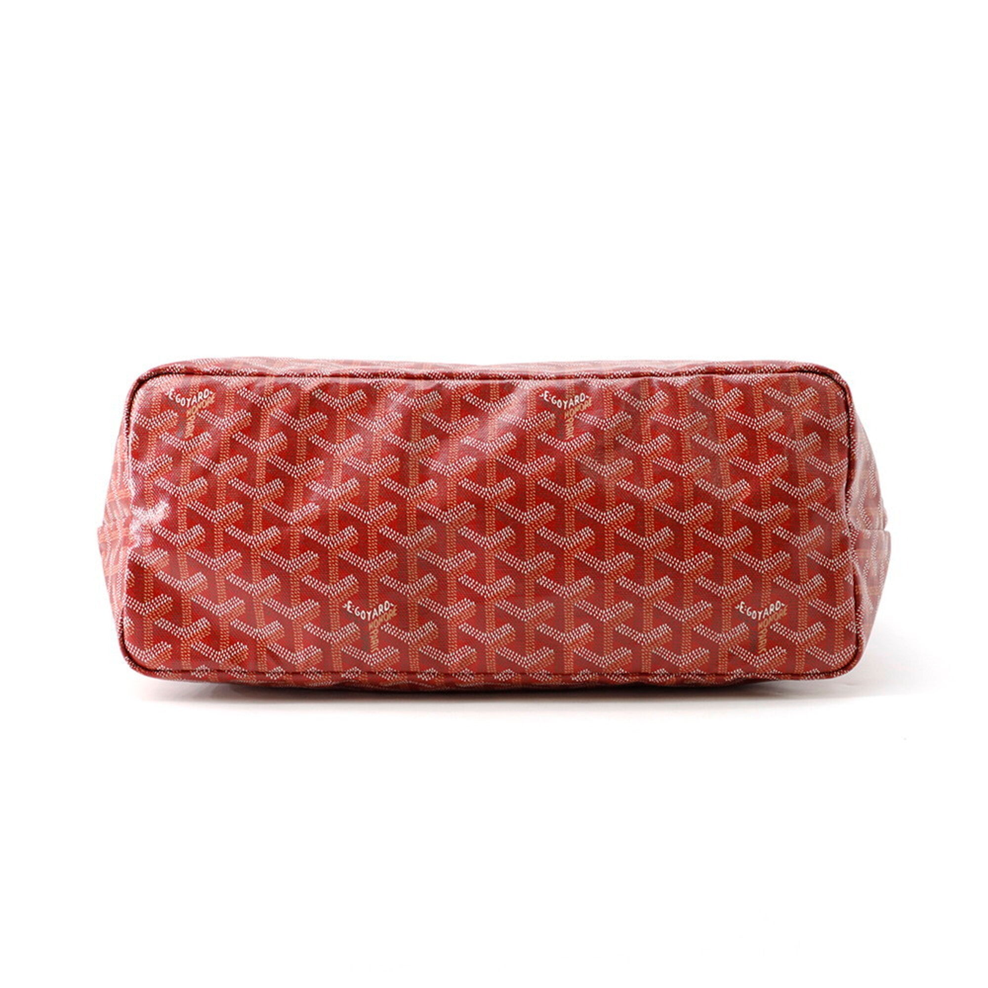 Goyard Red Color Pvc Leather Handbag Tote Bag (Pre-Owned)