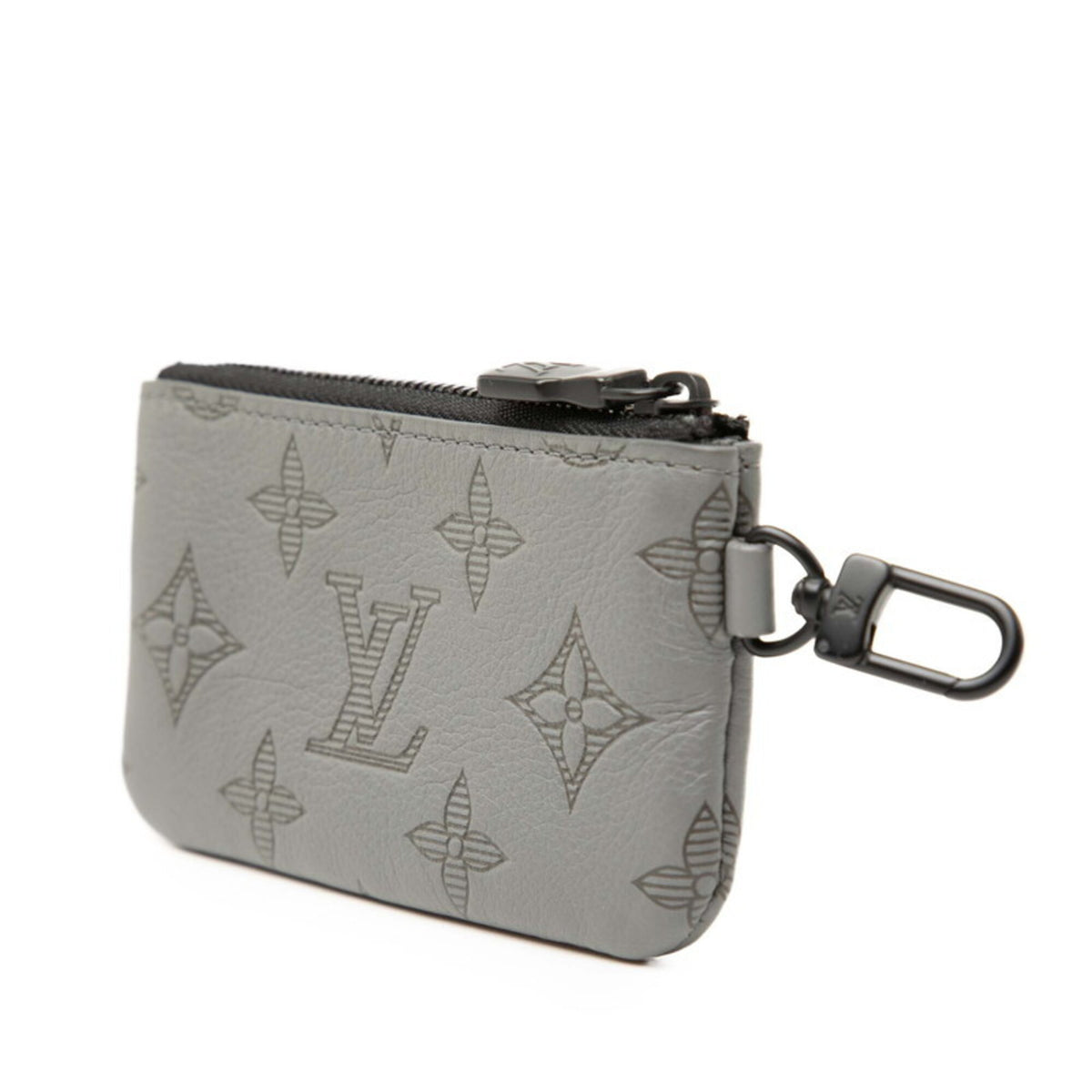 Louis Vuitton Gray Monogram Leather Handbag Pouch (Pre-Owned)