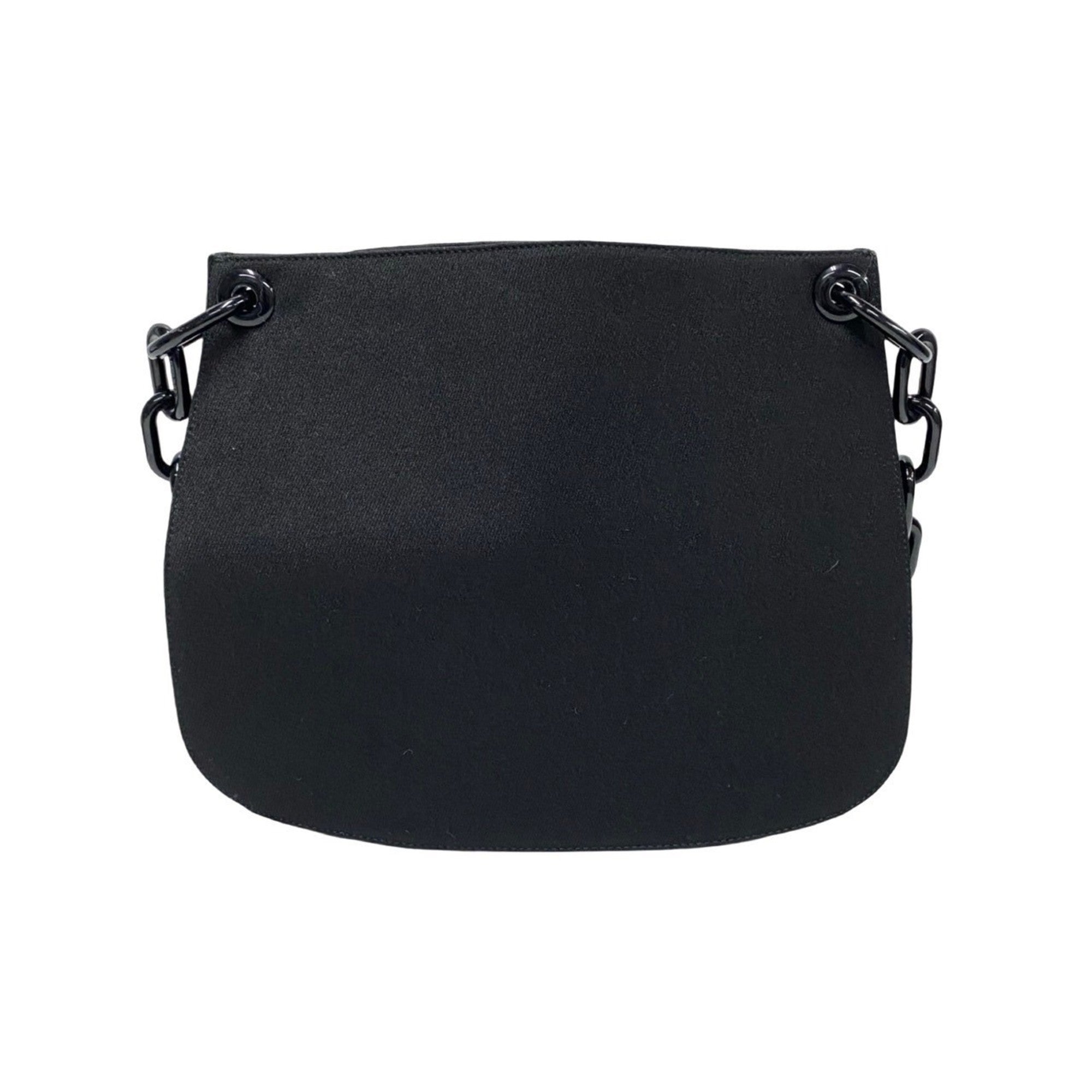 Prada Black Canvas Plastic Shoulder Bag (Pre-Owned)