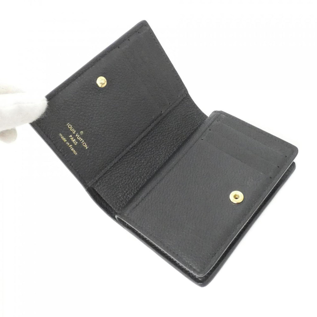 Louis Vuitton Black Leather Wallet (Bi-Fold) (Pre-Owned)