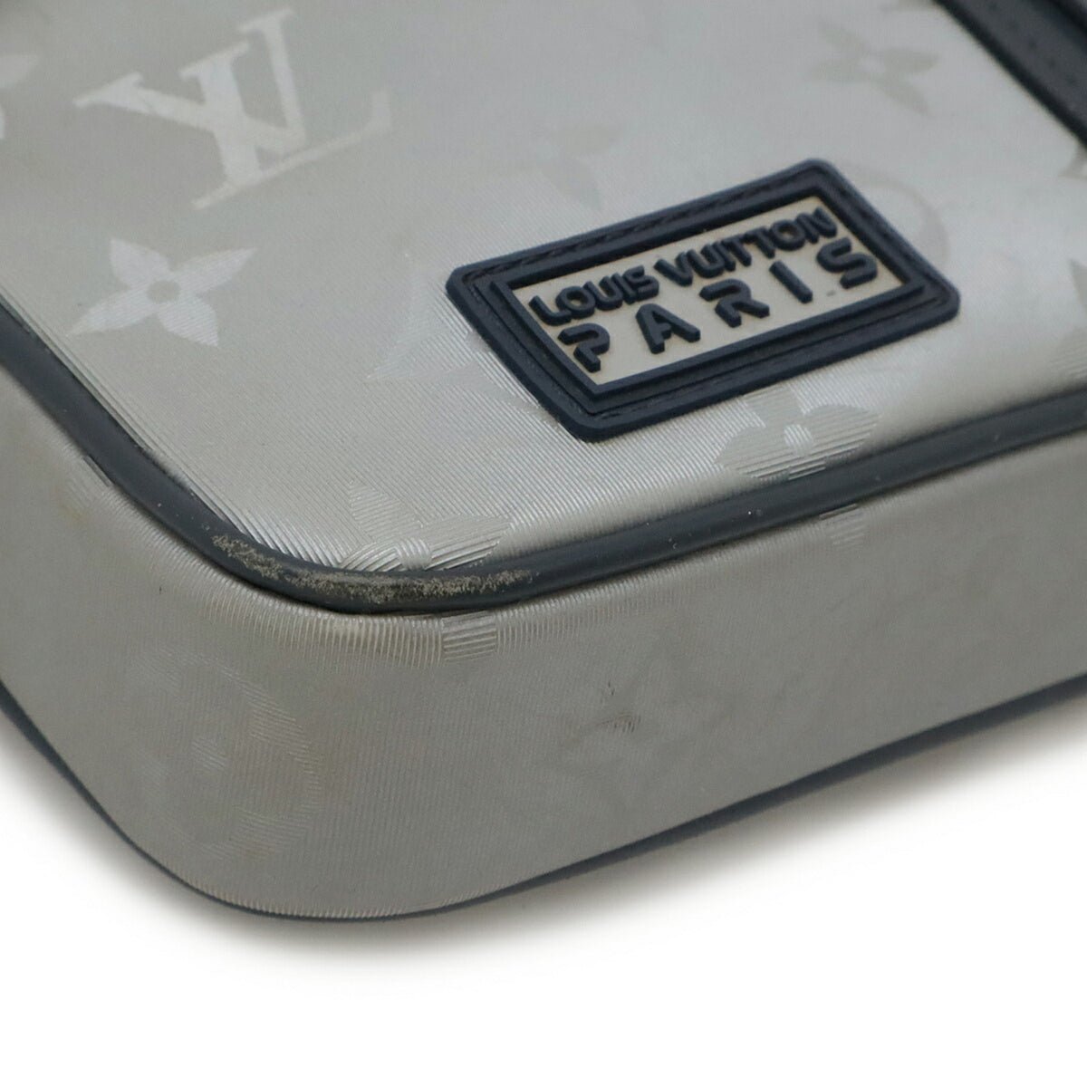 Louis Vuitton Monogram Navy Silver Monogram Clutch Bag (Pre-Owned)
