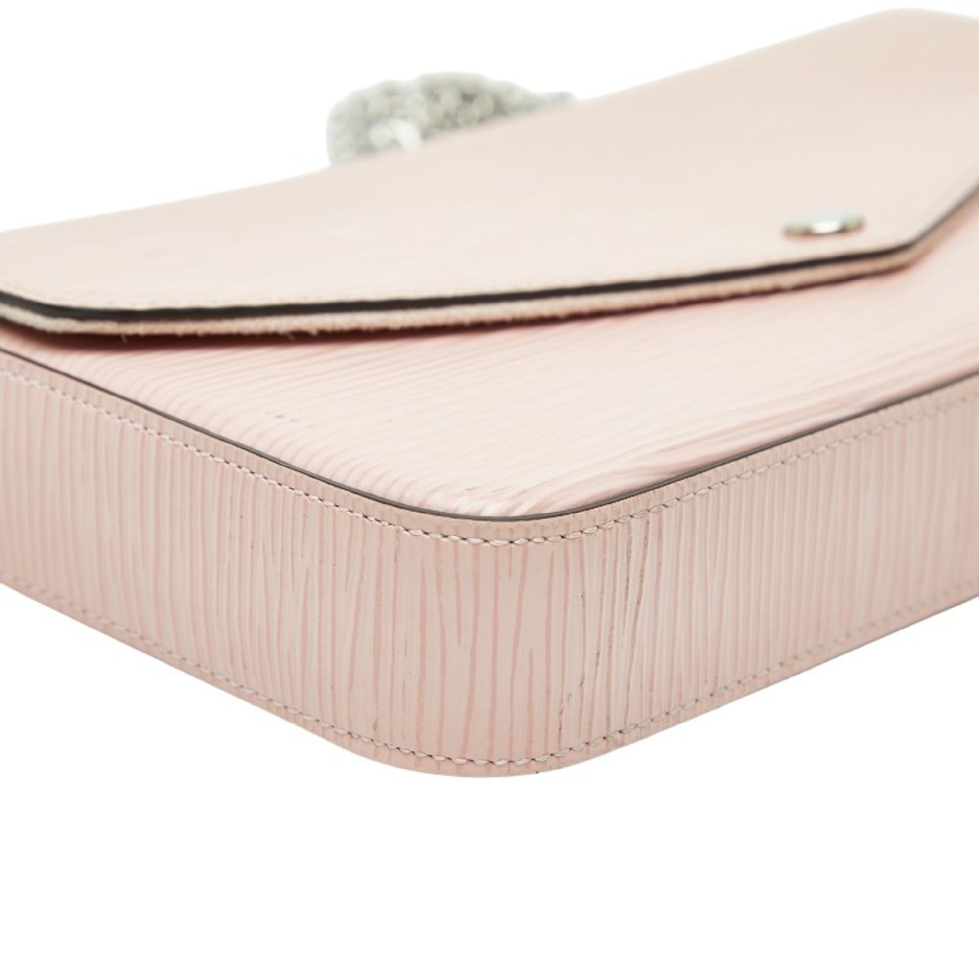 Louis Vuitton Pink Rose Ballerine Leather Pochette Shoulder Bag (Pre-Owned)