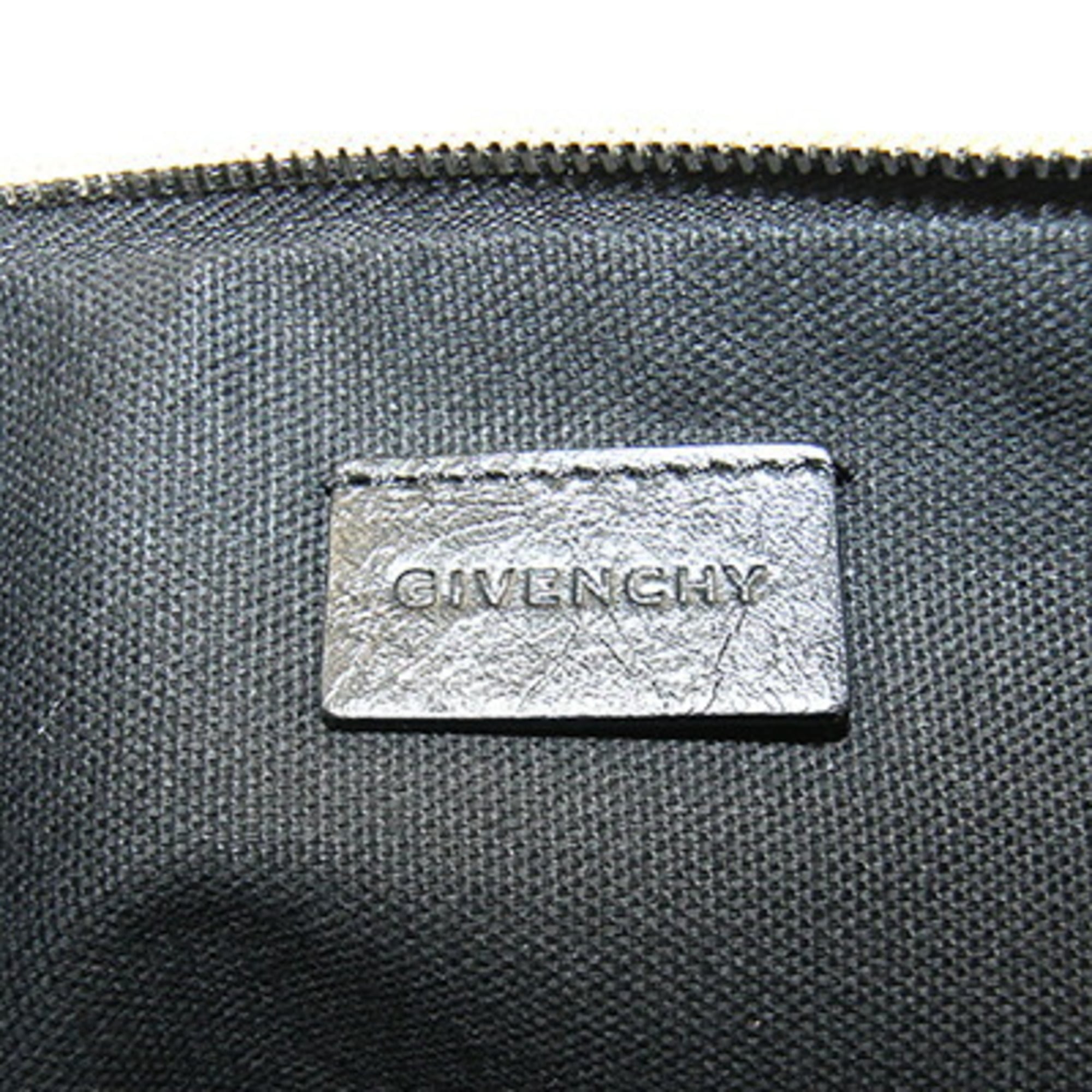 Givenchy Black White Pvc Leather Clutch Bag (Pre-Owned)