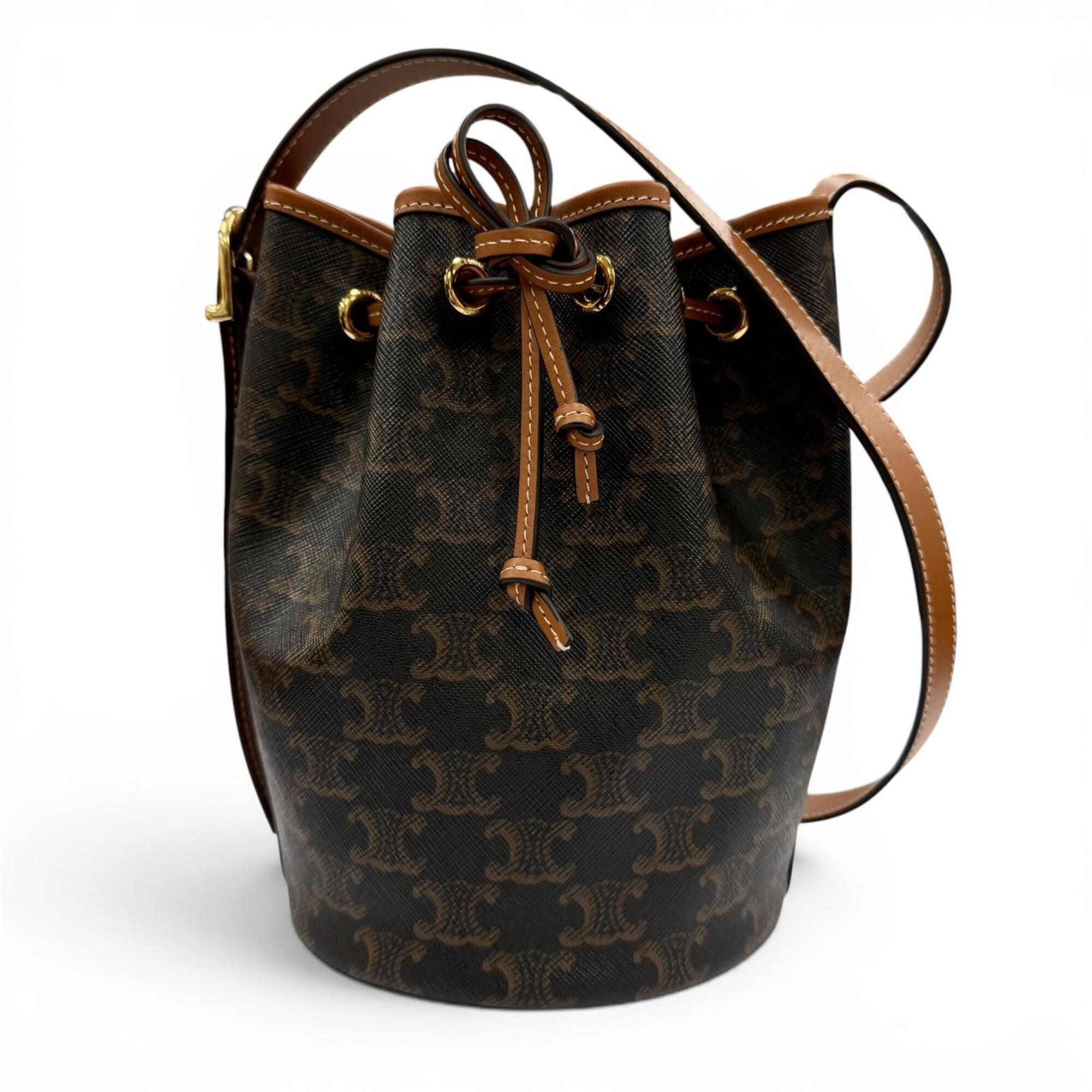Celine Canvas Shoulder Bag (Pre-Owned)