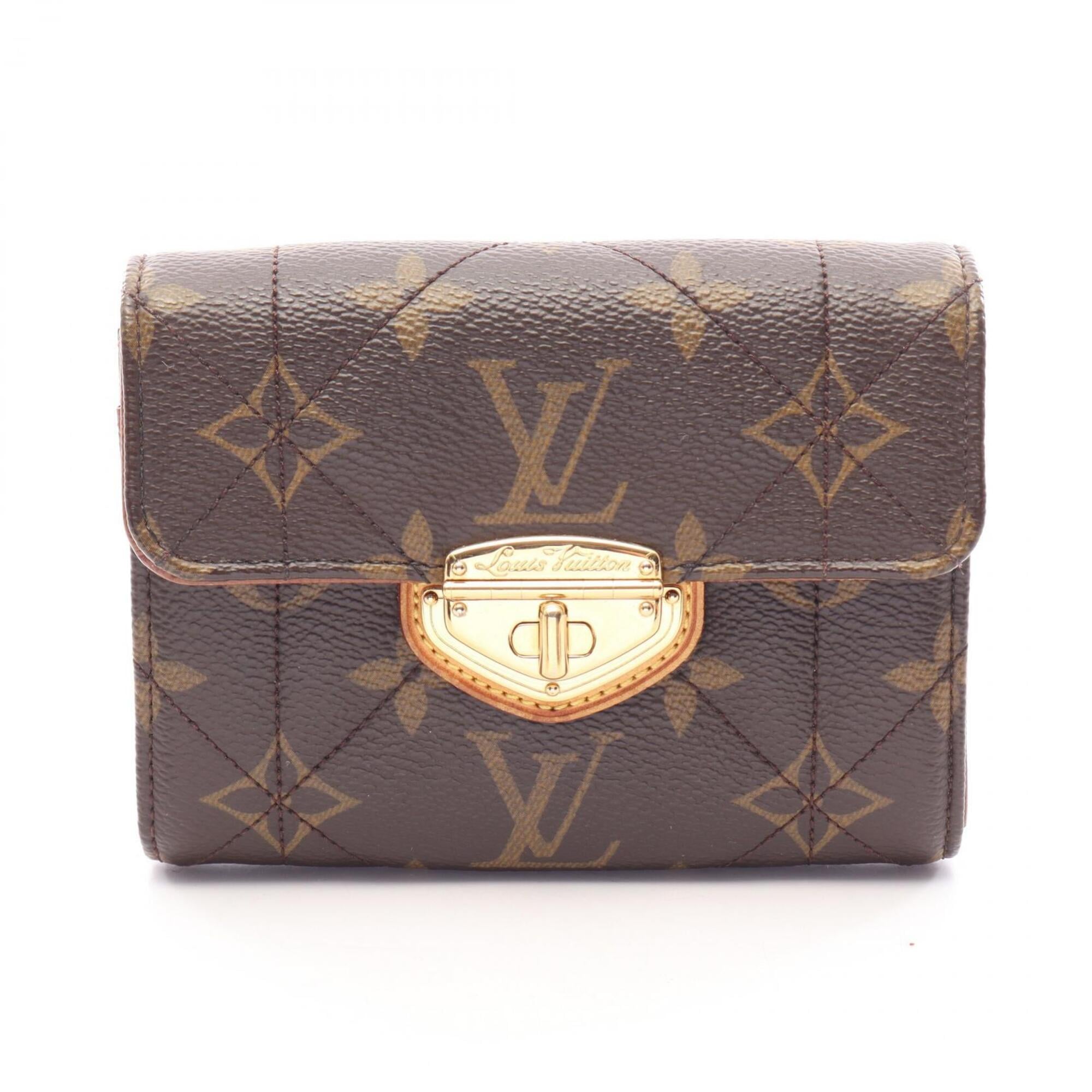 Louis Vuitton Brown Leather Pvc Wallet (Bi-Fold) (Pre-Owned)