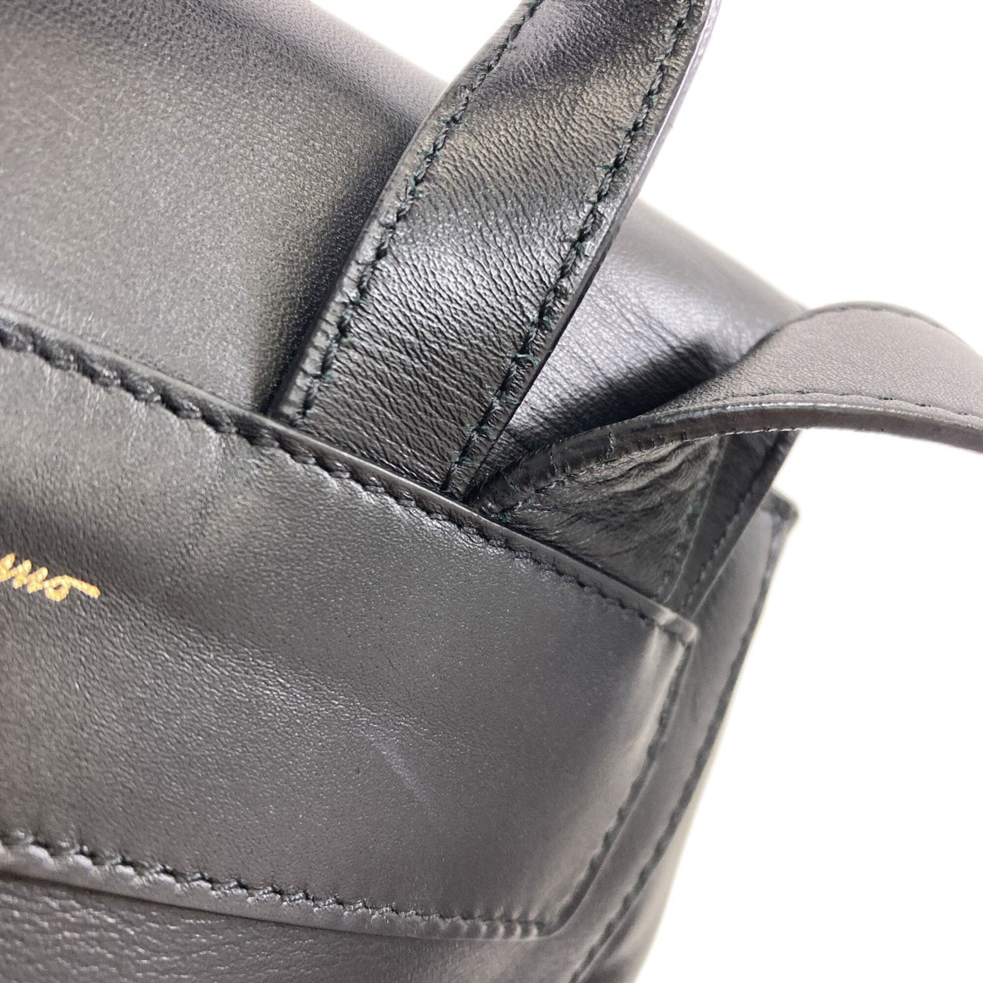 Salvatore Ferragamo Black Leather Backpack (Pre-Owned)