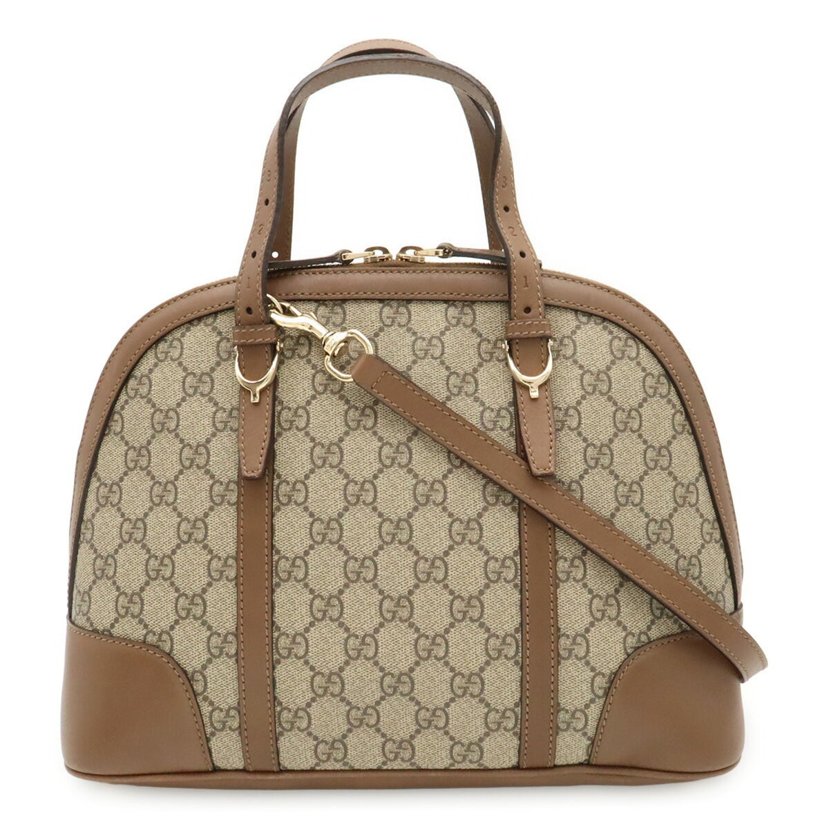 Gucci Beige Brown Gg Supreme Canvas Handbag Shoulder Bag (Pre-Owned)