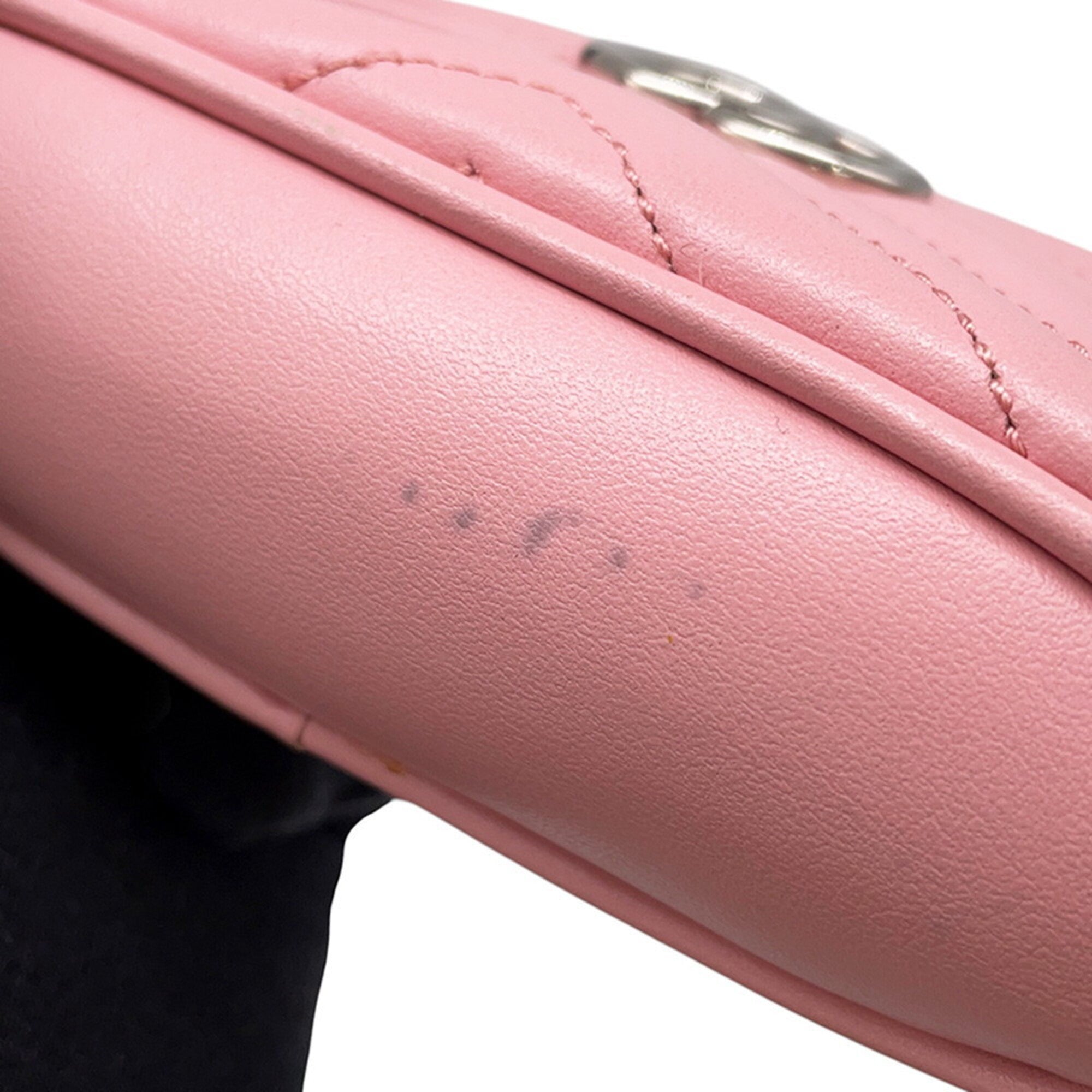 Gucci Gg Marmont Pink Leather Pouch (Pre-Owned)