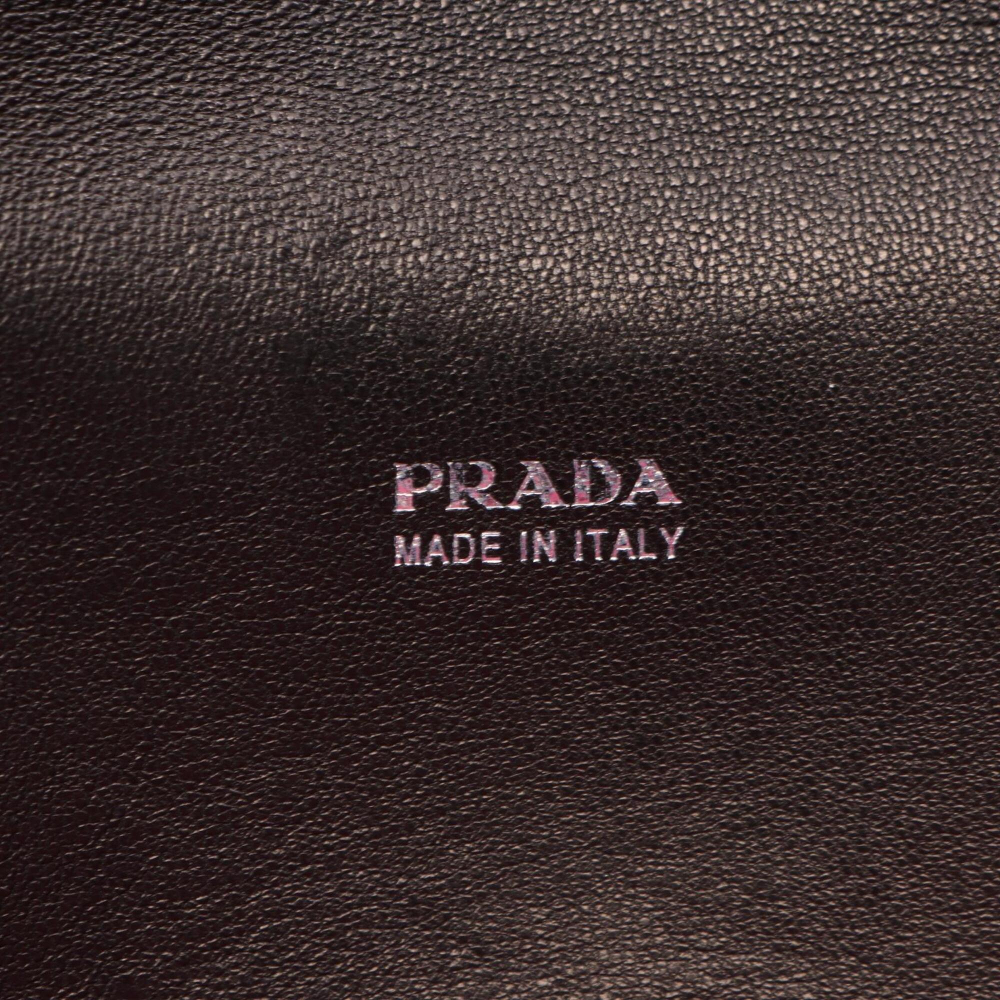Prada Pink Leather Handbag Shoulder Bag (Pre-Owned)