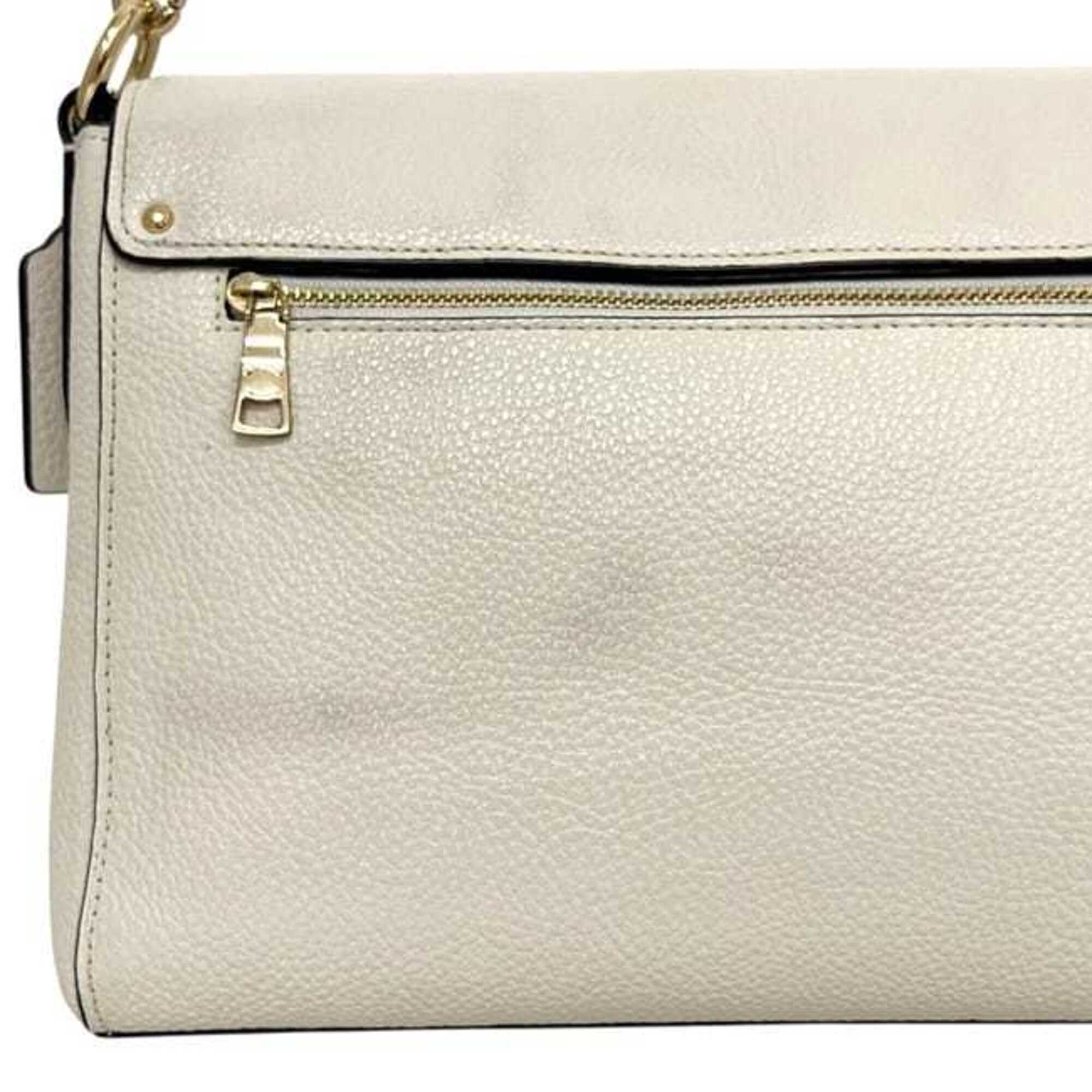 Coach White Leather Shoulder Bag (Pre-Owned)