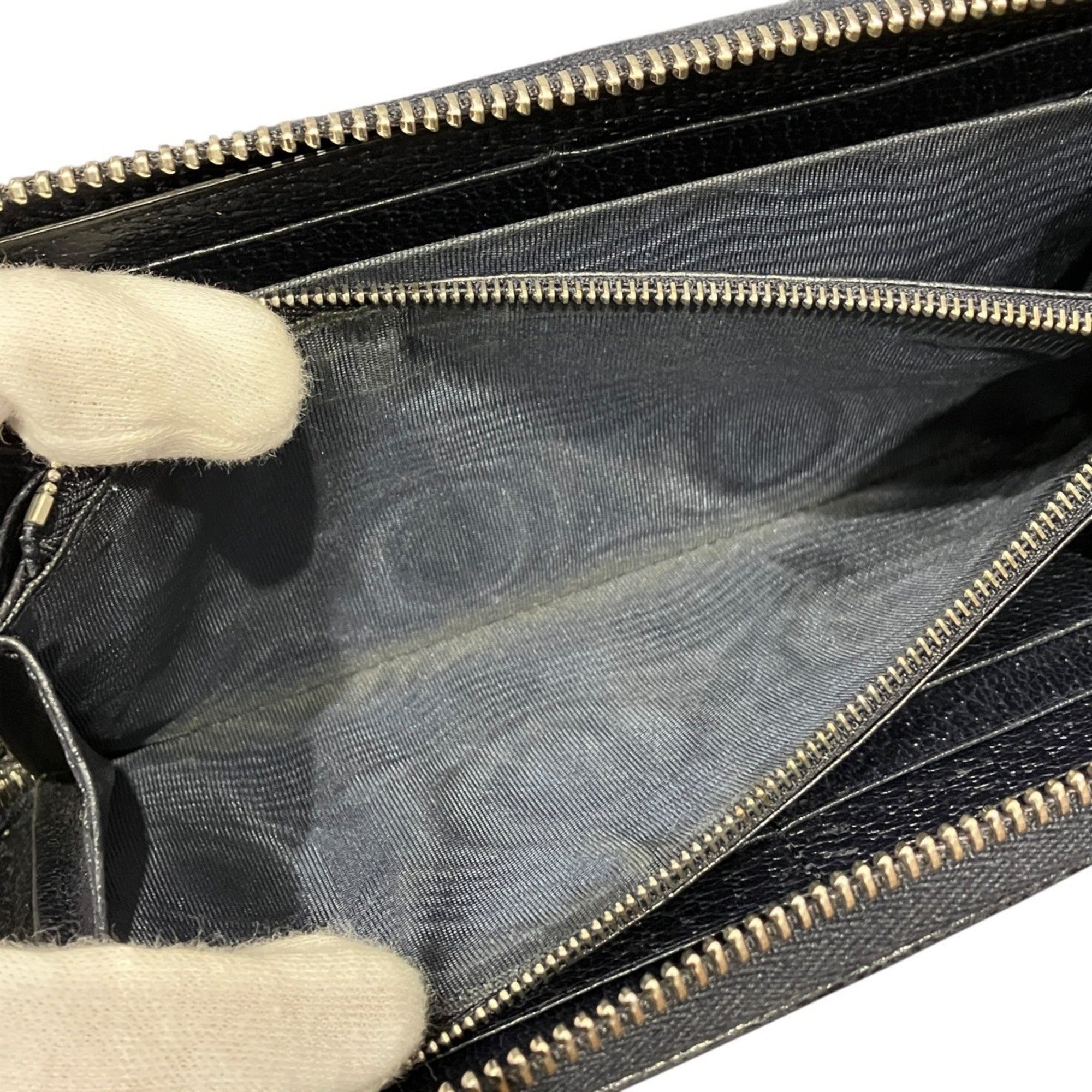 Gucci Gg Supreme Beige Pvc Long Wallet (Bi-Fold) (Pre-Owned)