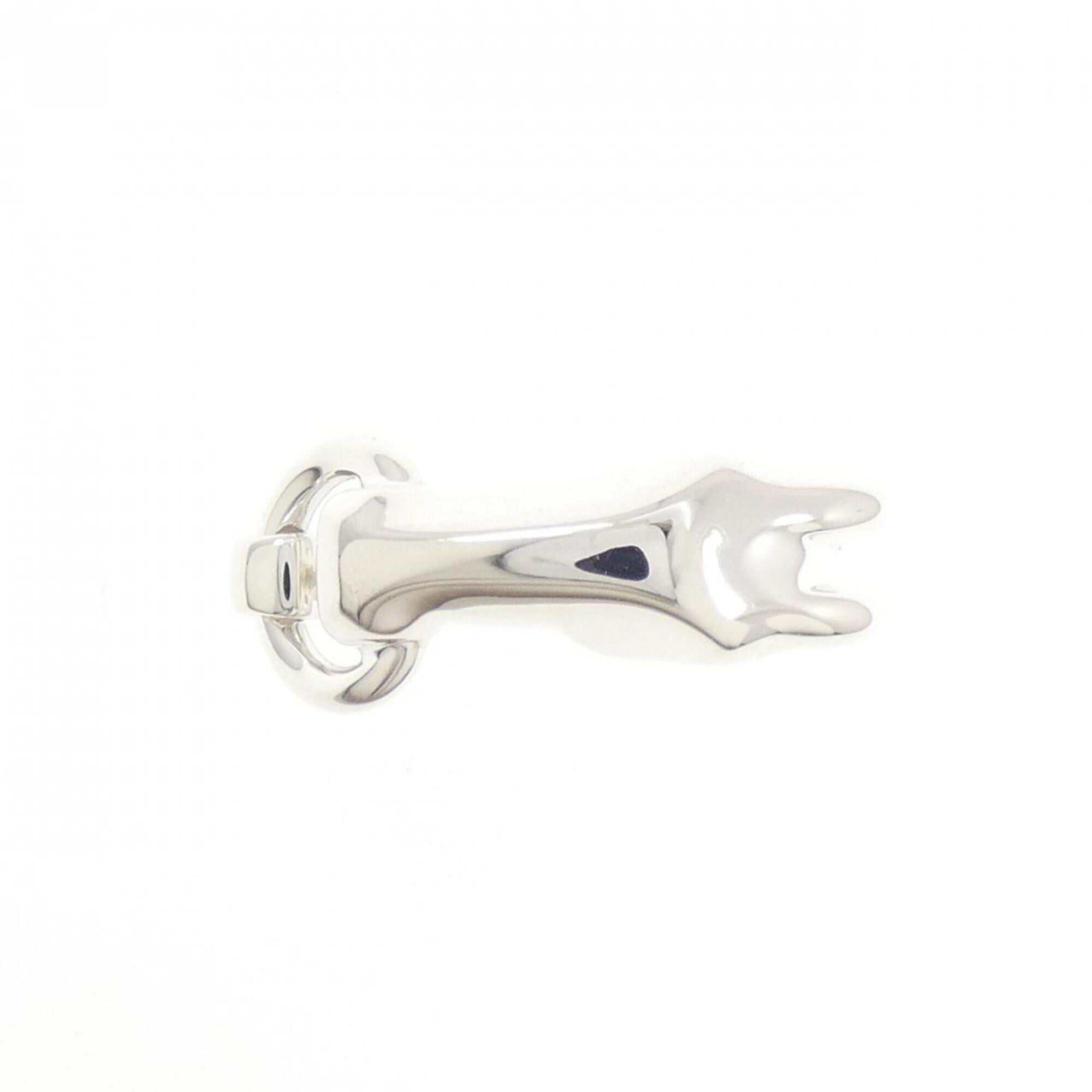 Hermes Silver 925 Band Ring (Pre-Owned)