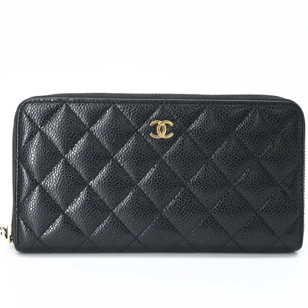 Chanel Black Grained Calfskin Coin Purse/Coin Case (Pre-Owned)