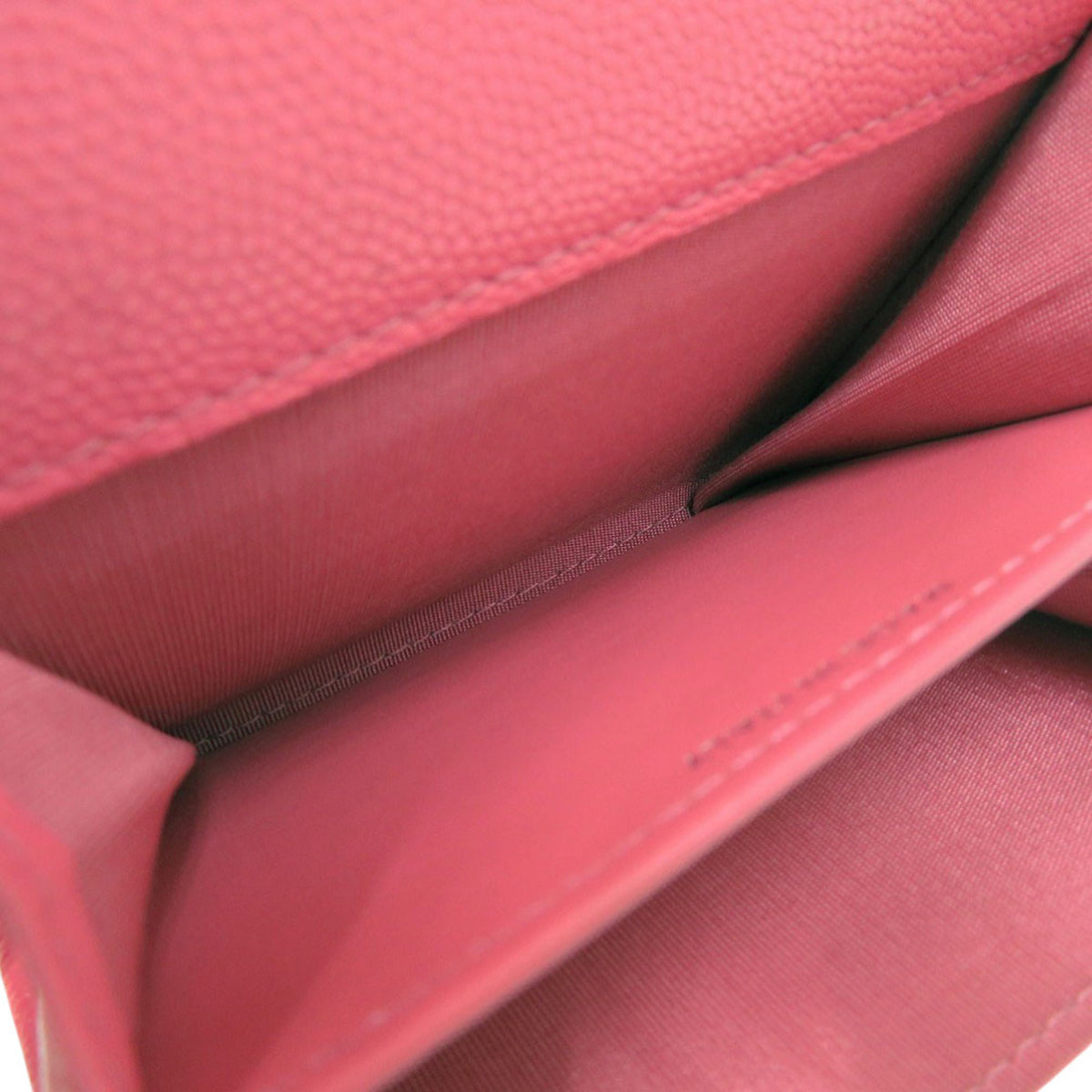 Chanel Pink Leather Coin Purse/Coin Case (Pre-Owned)