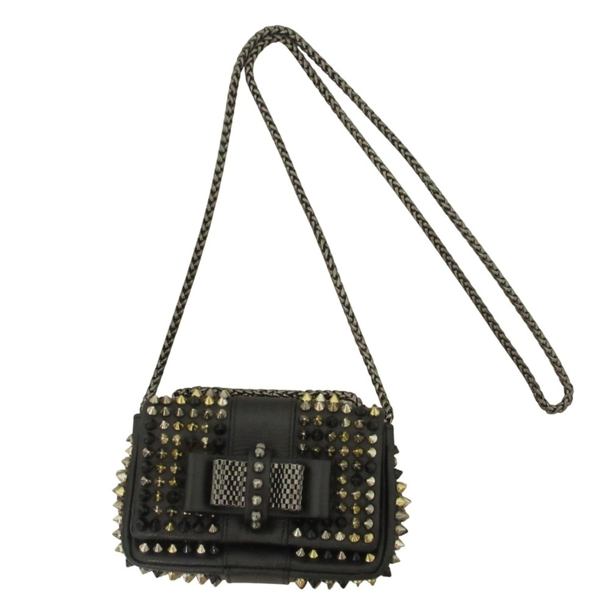 Christian Louboutin Black Leather Shoulder Bag (Pre-Owned)
