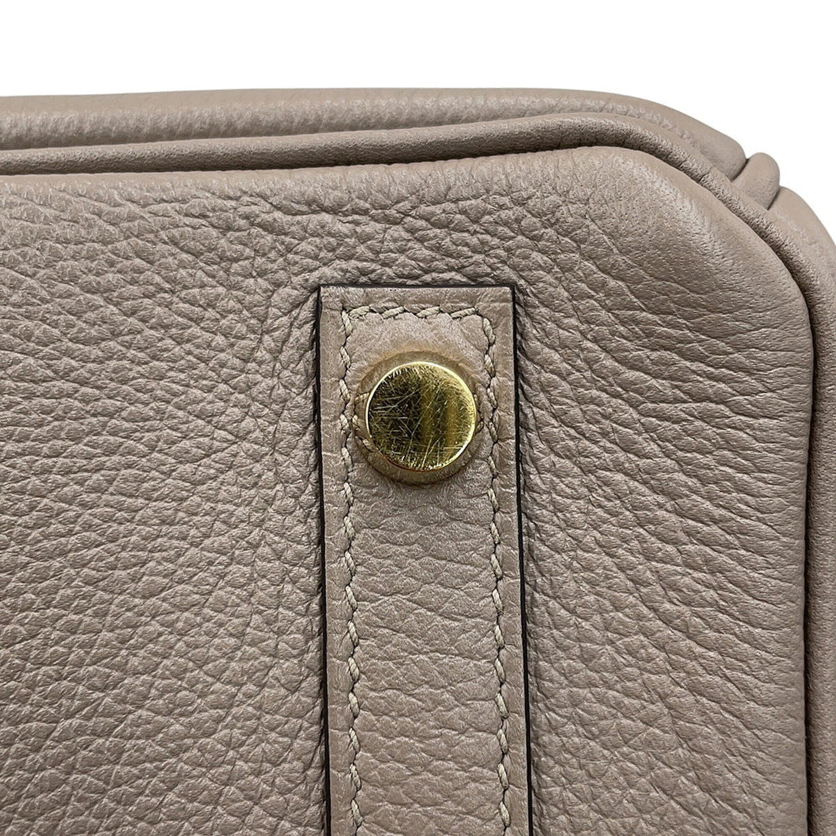 Hermes Gray Togo Leather Handbag (Pre-Owned)