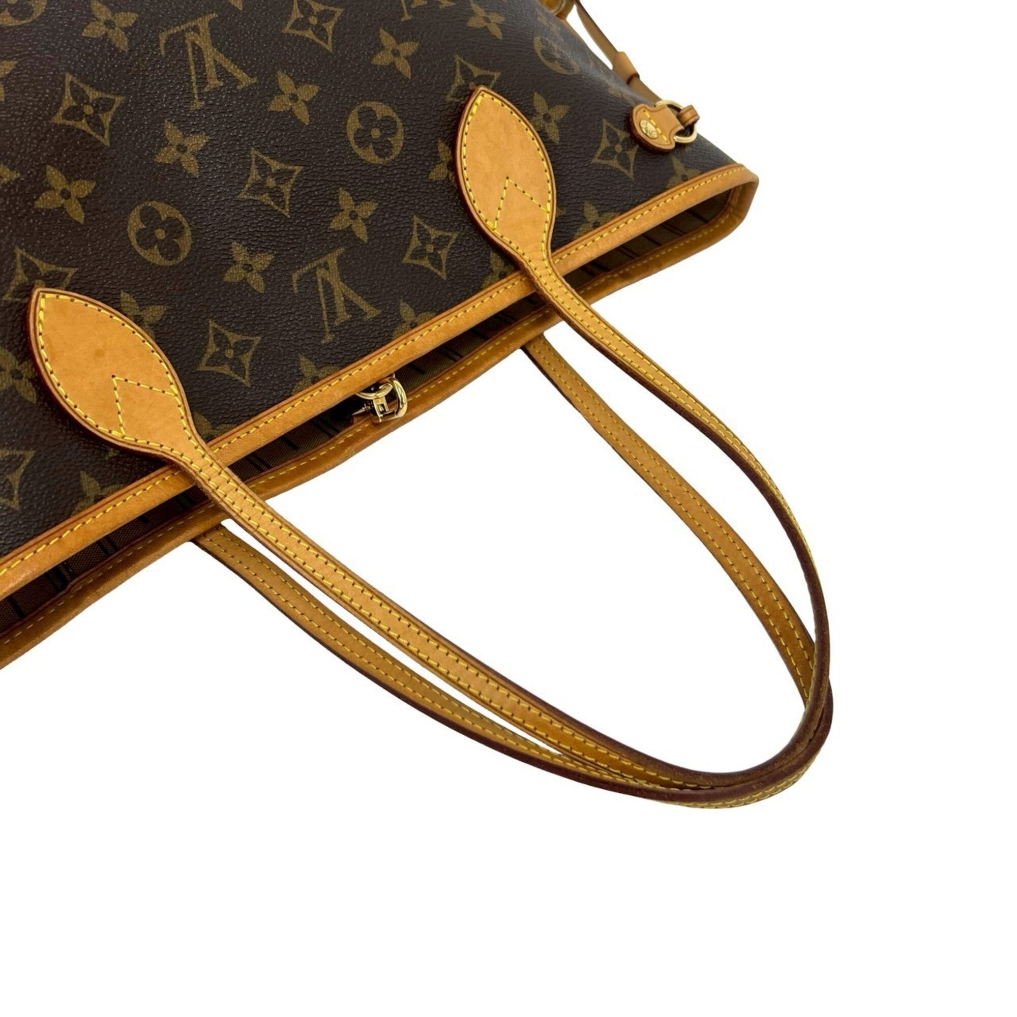 Louis Vuitton Brown Leather Pvc Handbag Tote Bag (Pre-Owned)