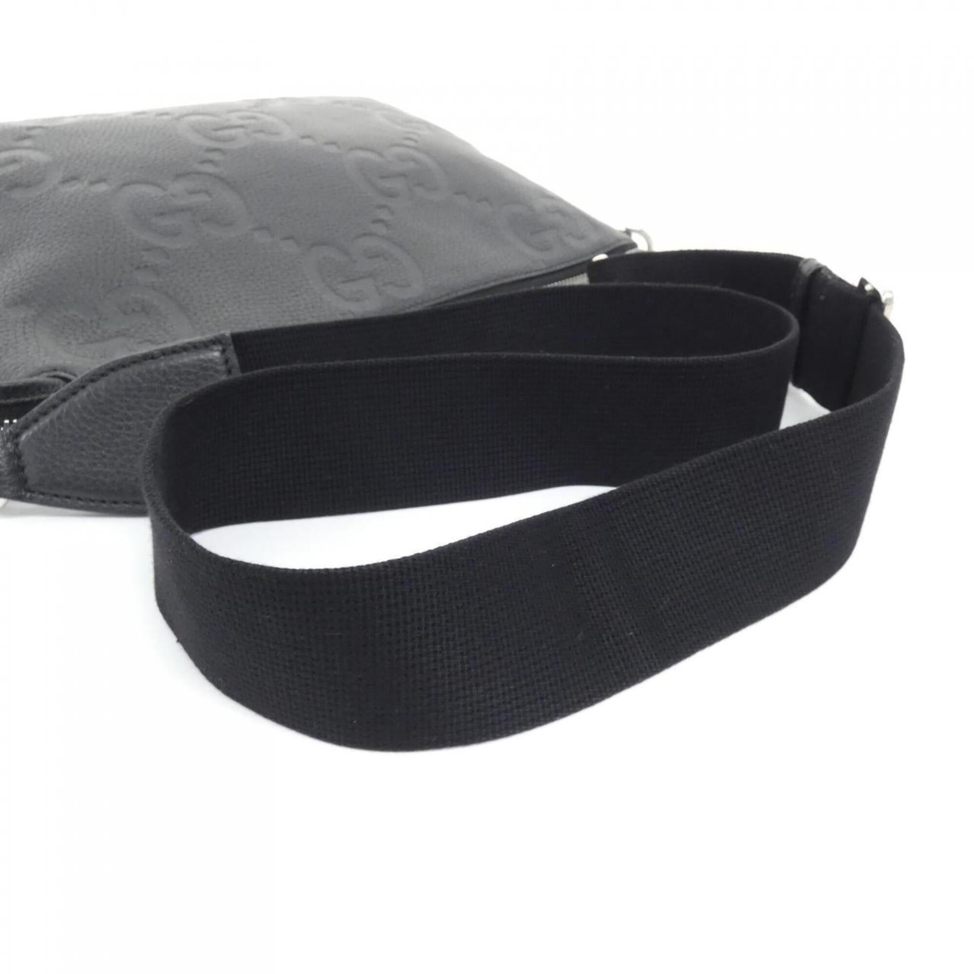 Gucci Black Gg Leather Shoulder Bag (Pre-Owned)