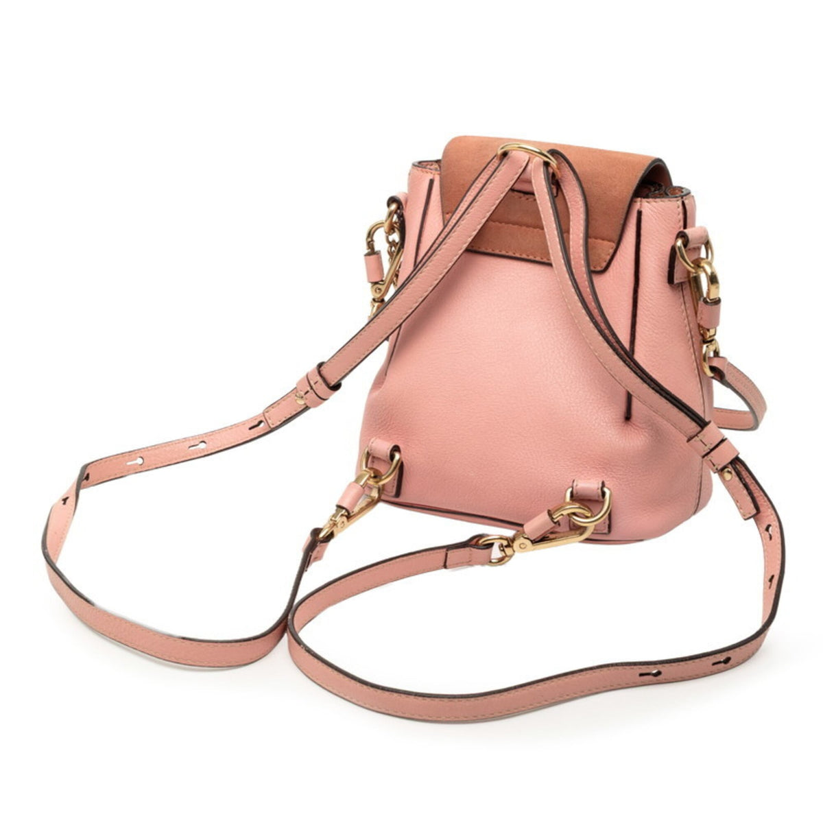 Chloé Pink Suede Leather Backpack Handbag (Pre-Owned)