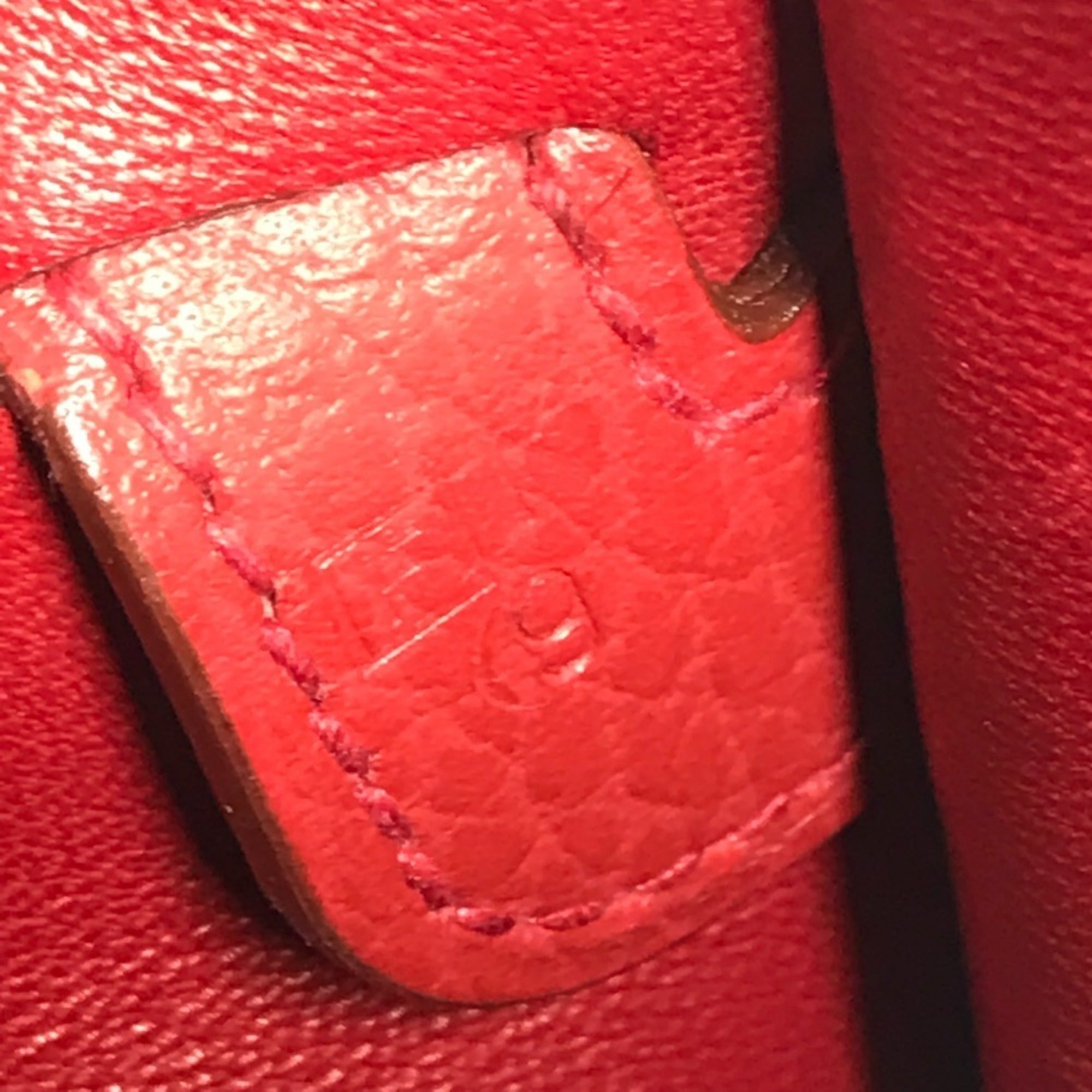 Hermes Amelie Red Color Leather Pochette Shoulder Bag (Pre-Owned)