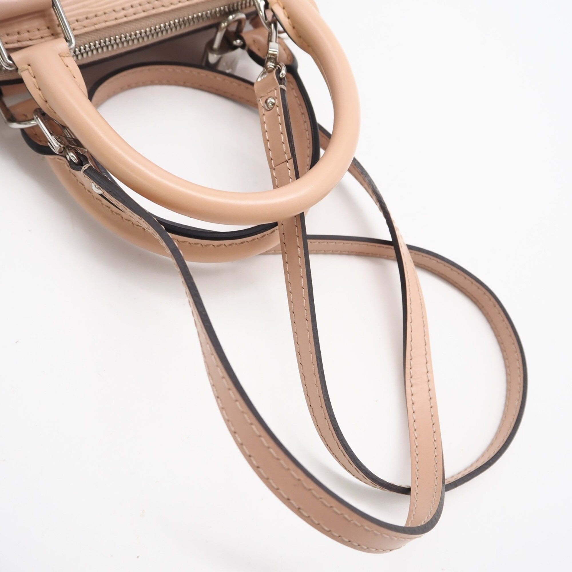 Louis Vuitton Pink Beige Leather Handbag (Pre-Owned)