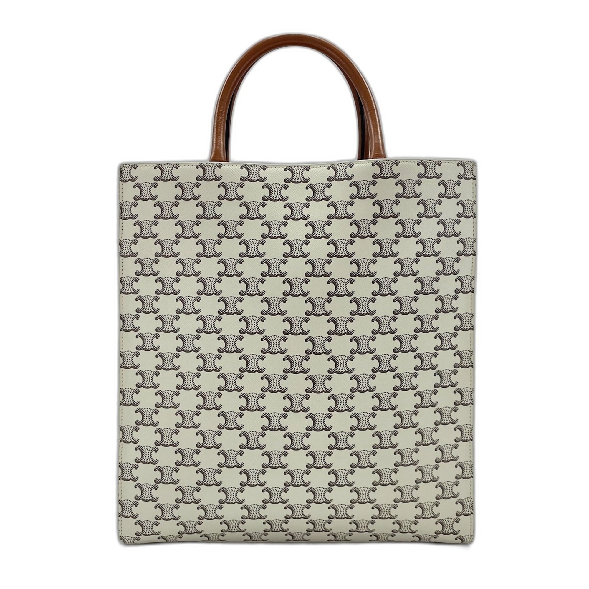 Celine White Handbag Shoulder Bag Tote Bag (Pre-Owned)